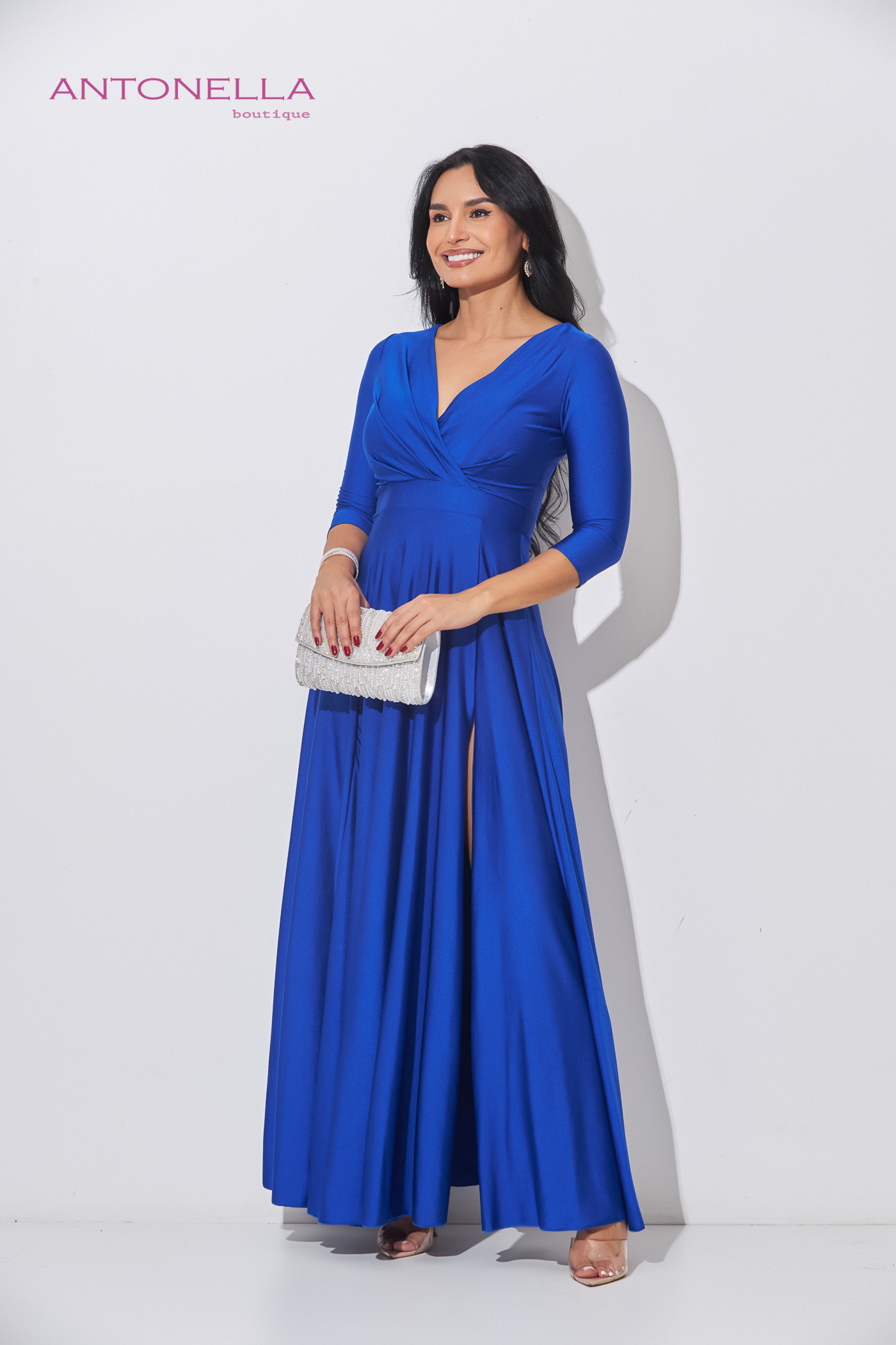 Vestido Gala Azul Rey Licra – foto 2