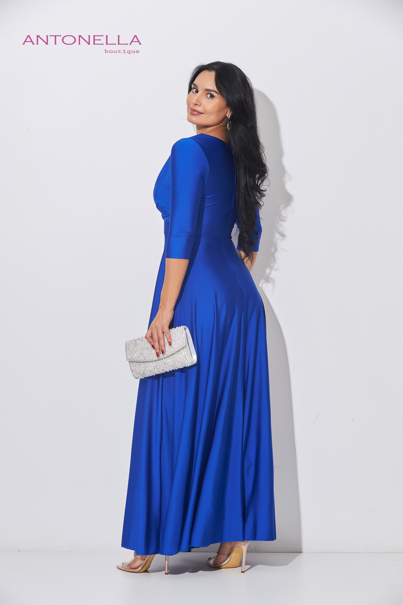 Vestido Gala Azul Rey Licra – foto 6