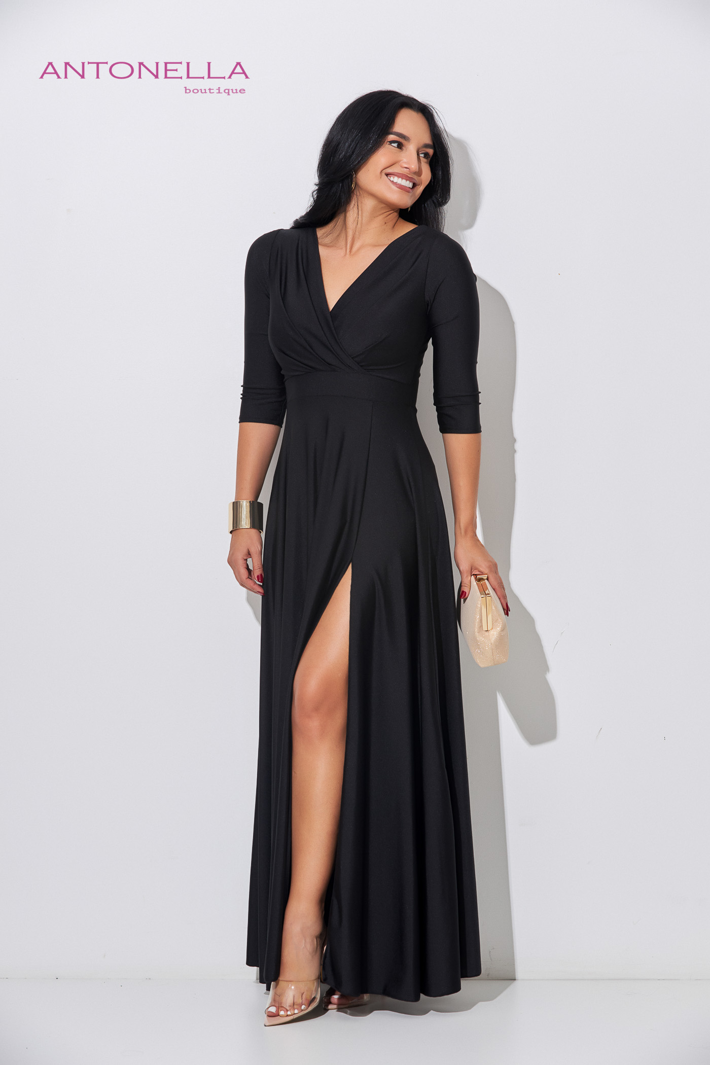 Vestido Gala Negro Licra Fria – foto 5