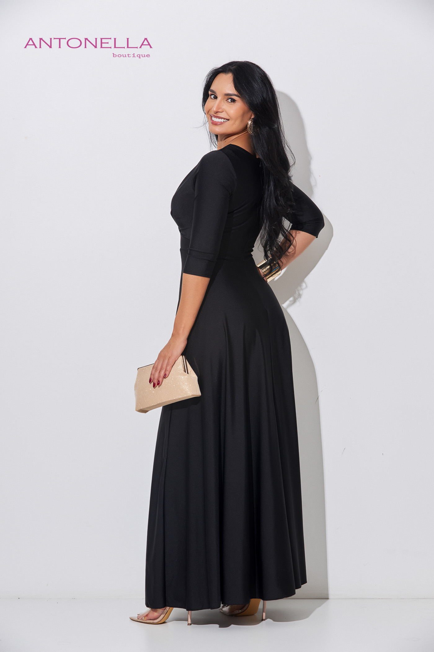 Vestido Gala Negro Licra Fria – foto 6