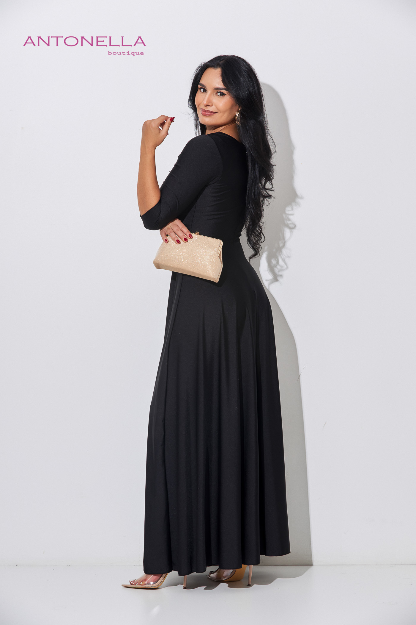 Vestido Gala Negro Licra Fria – foto 8