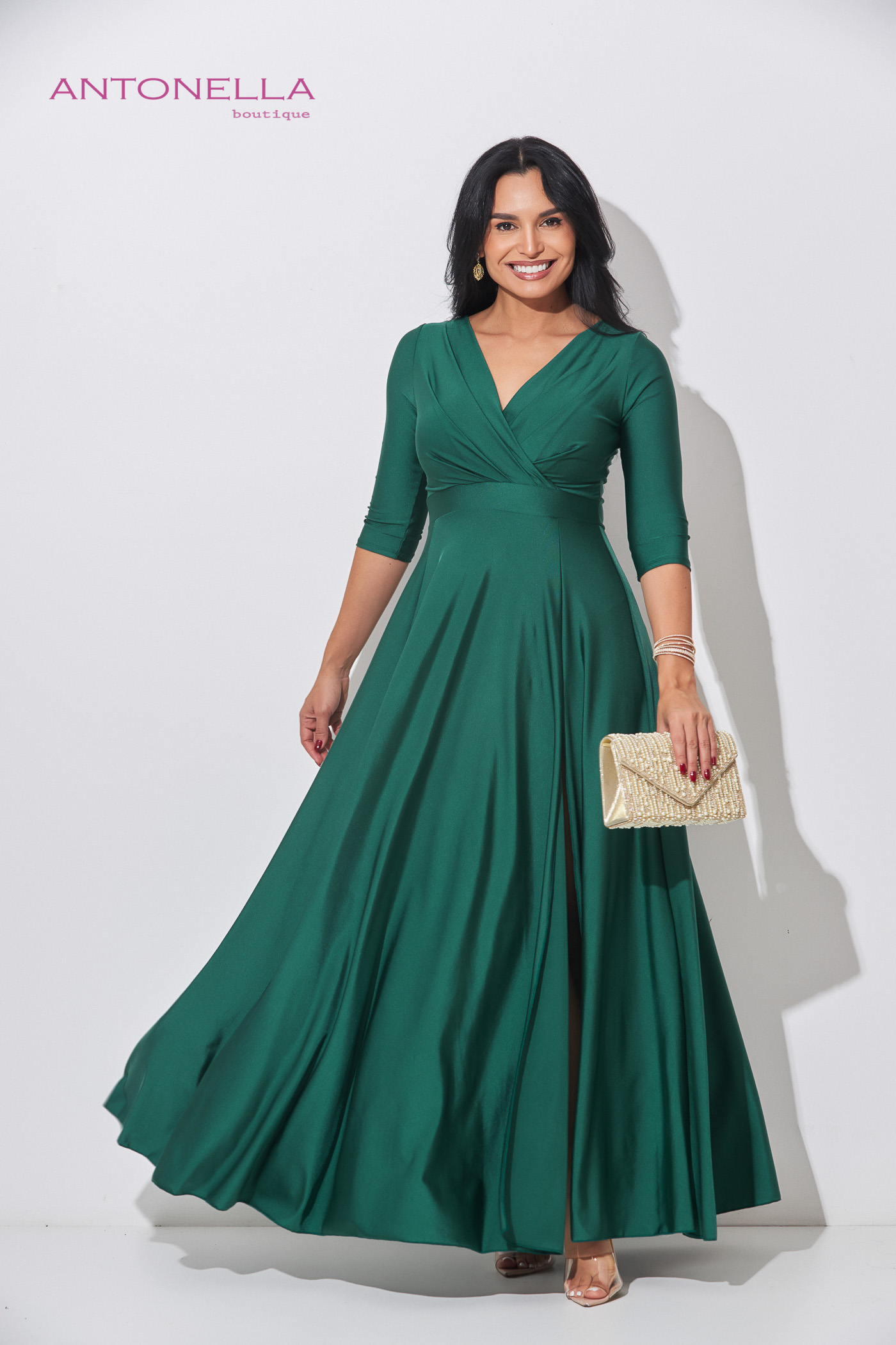 Vestido Gala Verde Esmeralda – foto 2