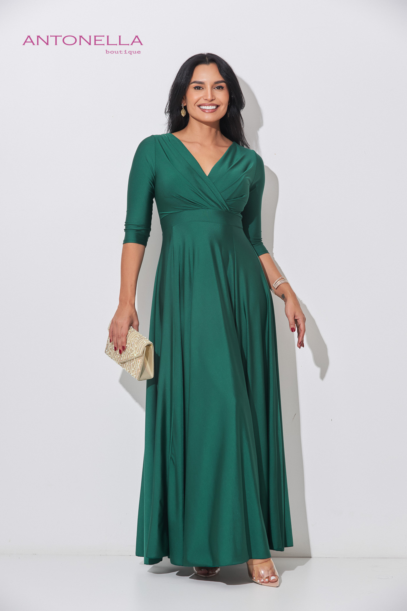 Vestido Gala Verde Esmeralda – foto 4