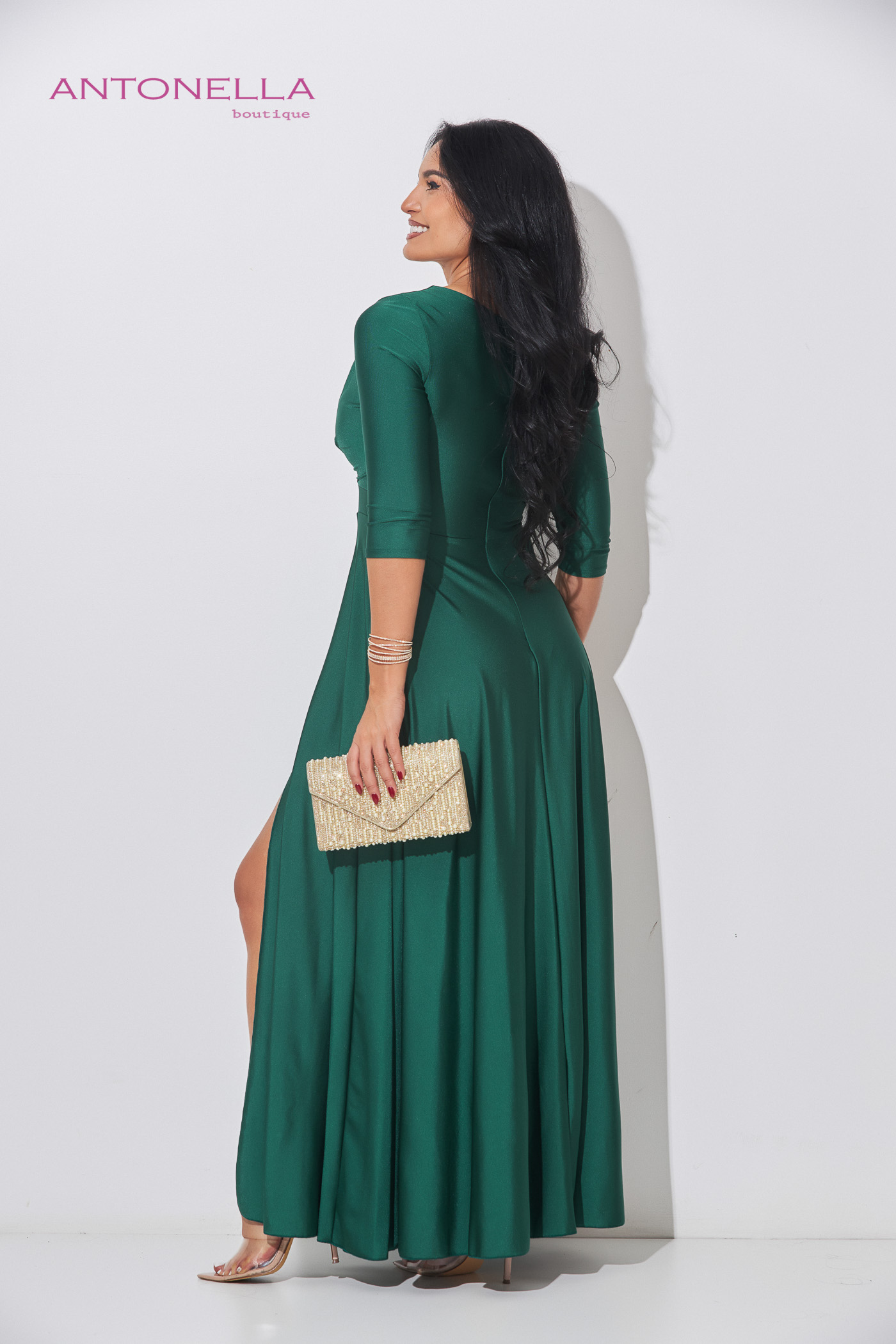 Vestido Gala Verde Esmeralda – foto 8