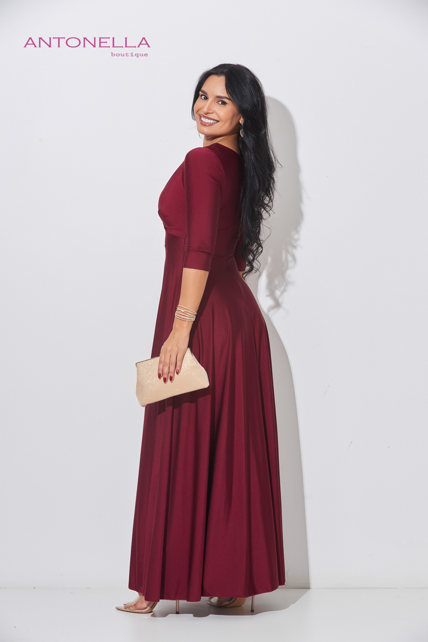 Vestido Gala Vino Licra Fria – foto 6