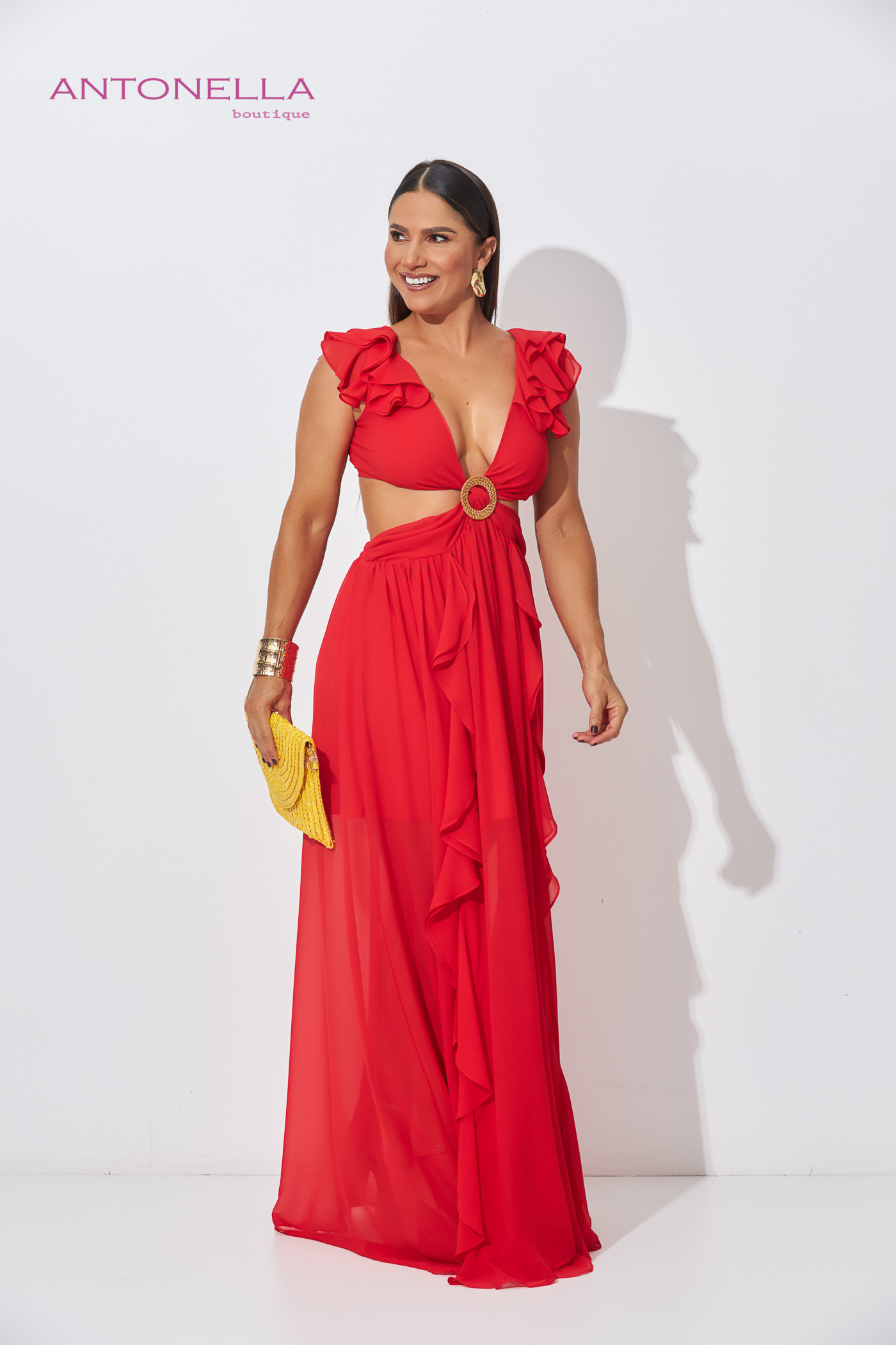 Vestido Largo Rojo Vuelos – foto 4