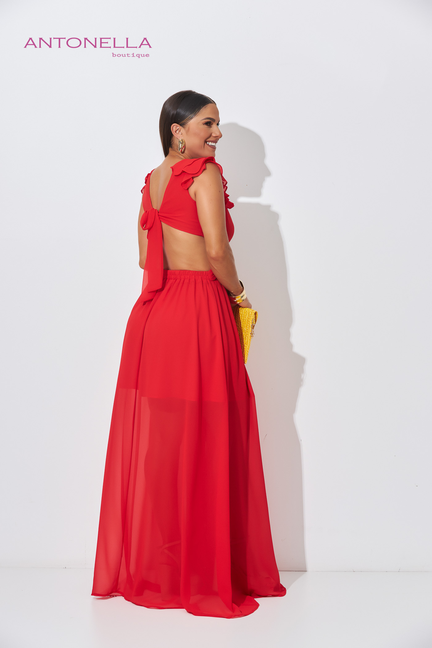 Vestido Largo Rojo Vuelos – foto 5