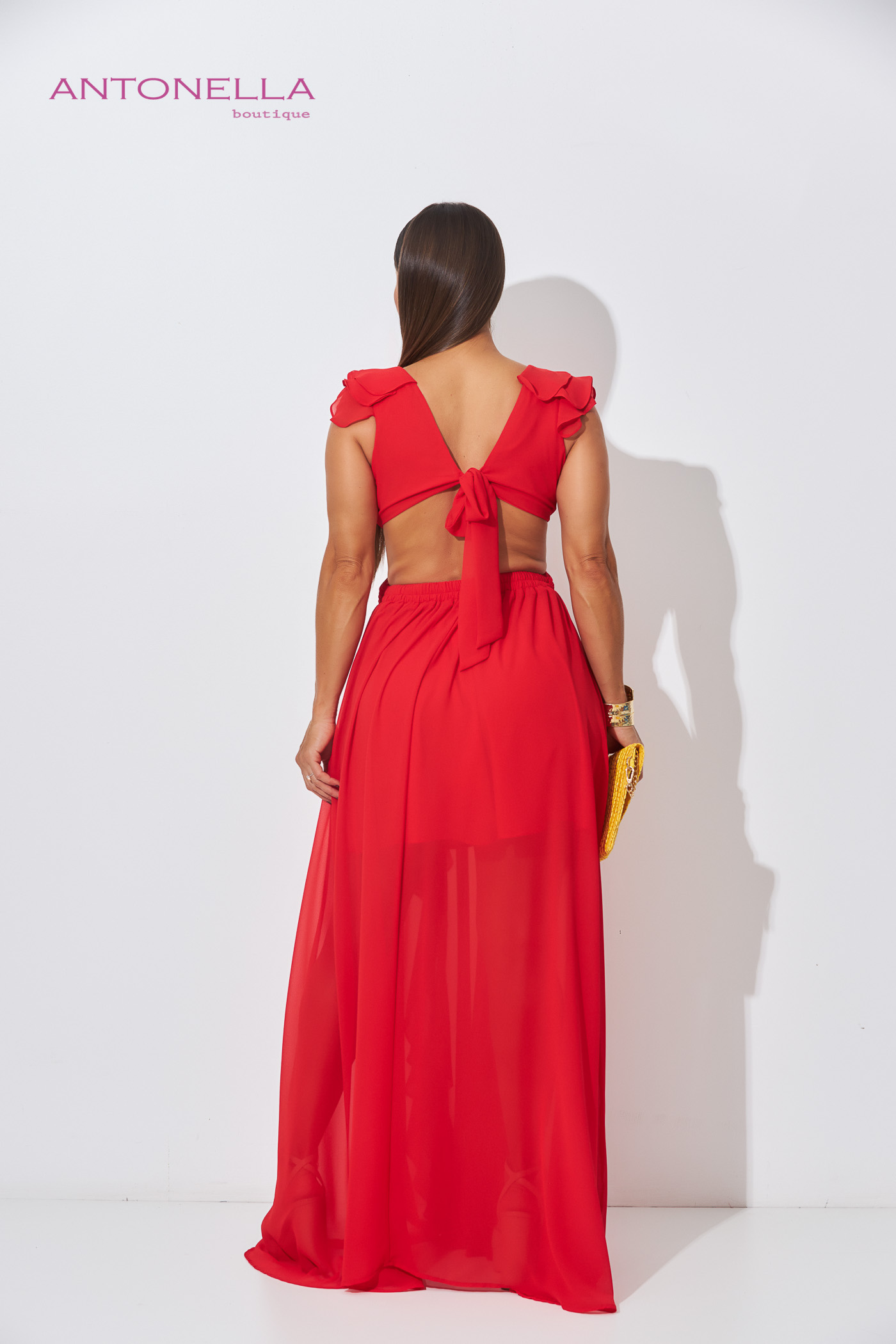 Vestido Largo Rojo Vuelos – foto 6