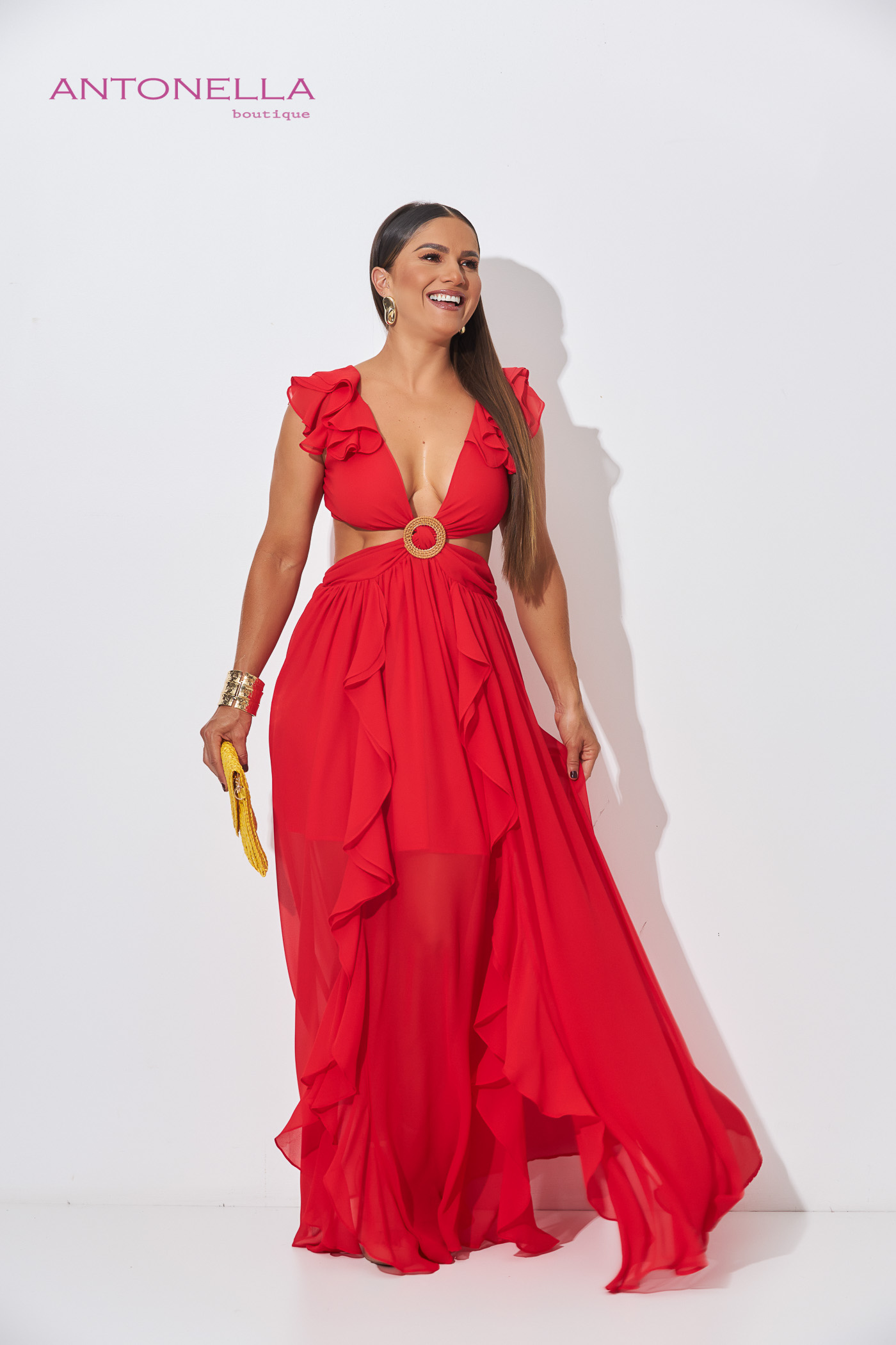 Vestido Largo Rojo Vuelos – foto 7