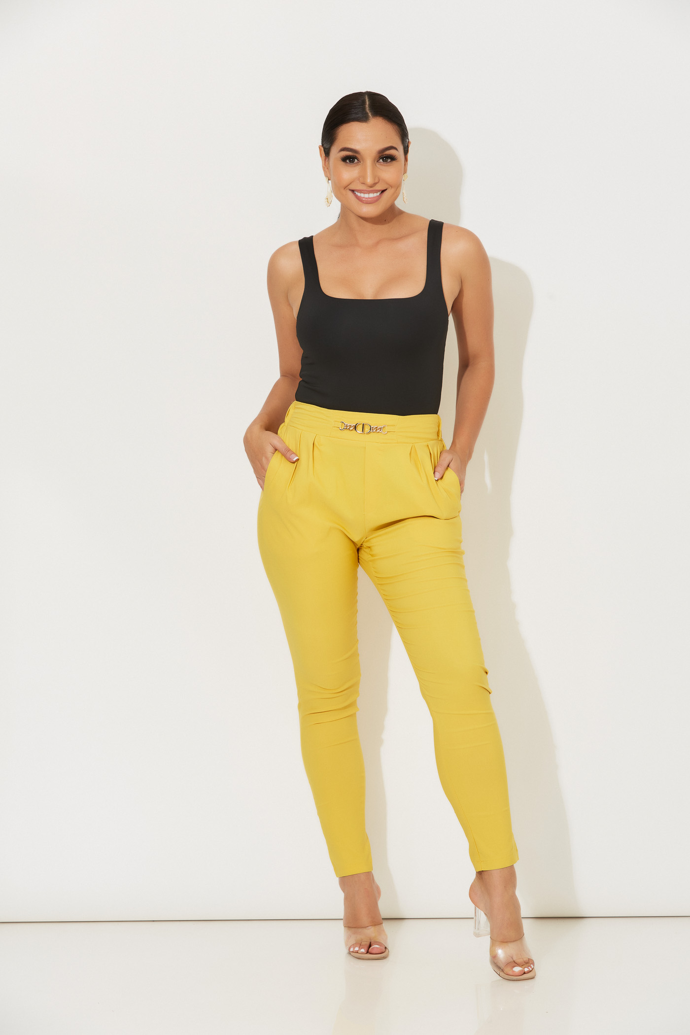 Body Negro Cuello Cuadrado Tirantes