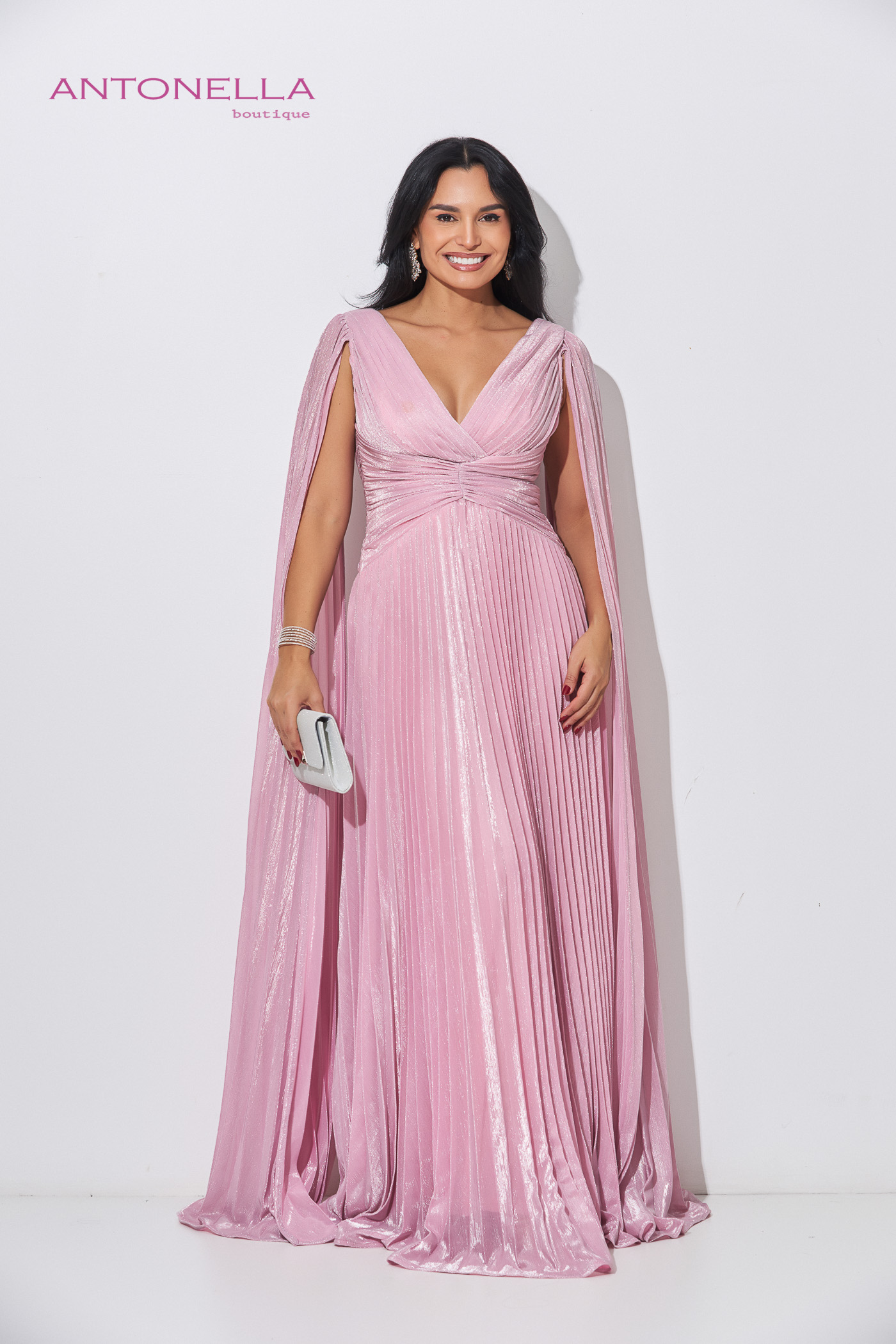 Vestido Gala Rosado Brillo – foto 1