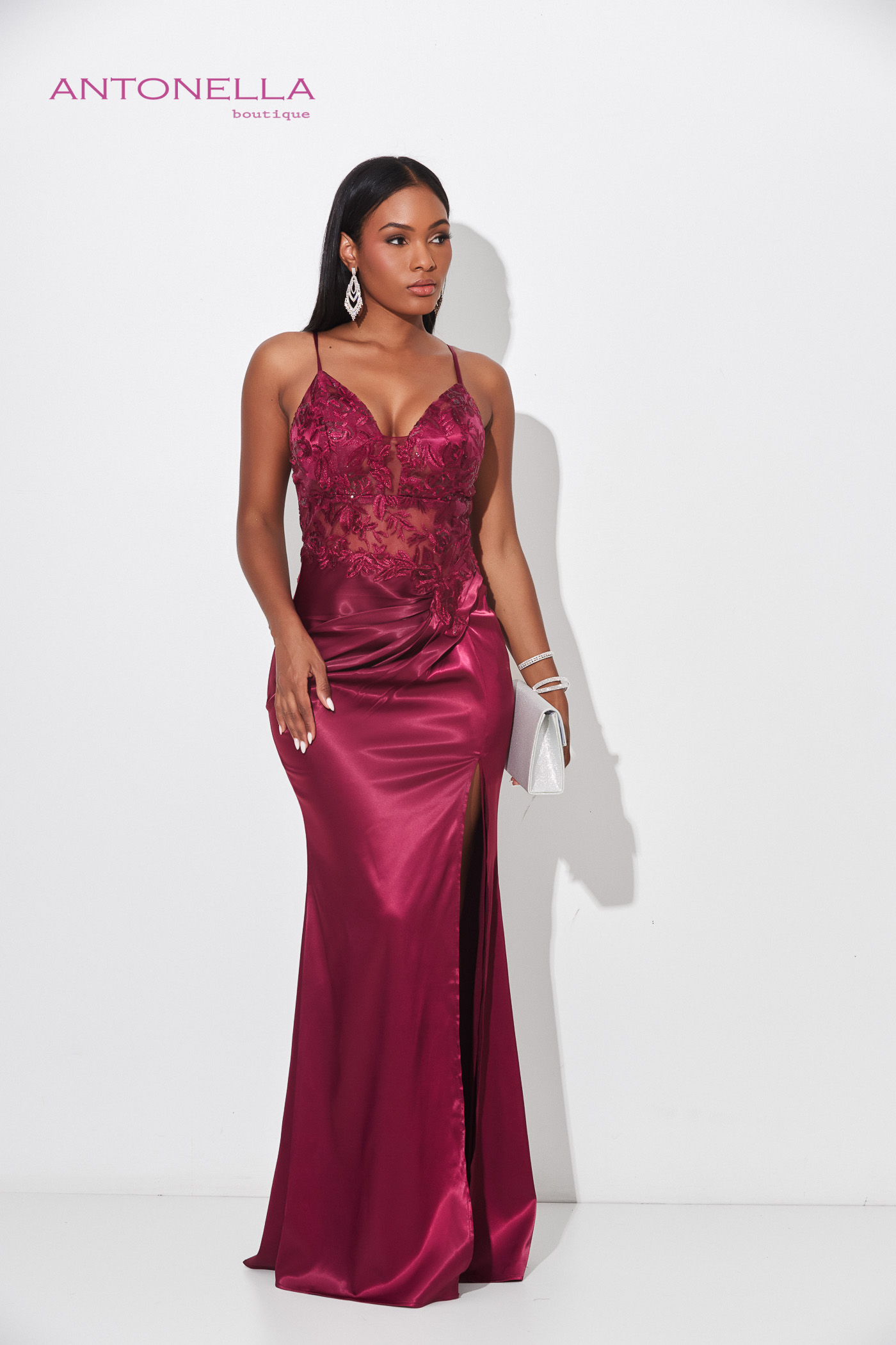 Vestido Gala Vino Corse Brillo – foto 2