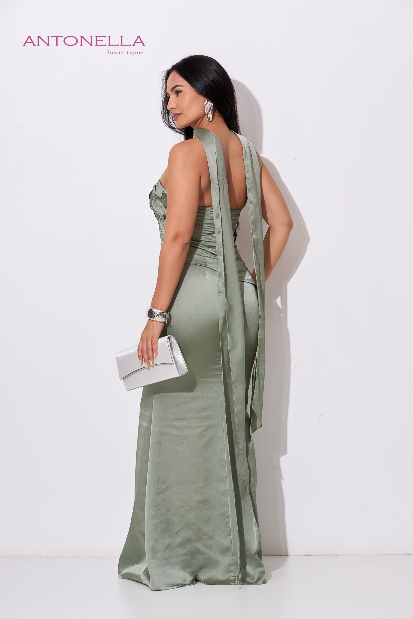 Vestido Gala Sage Con Corbatin – foto 7