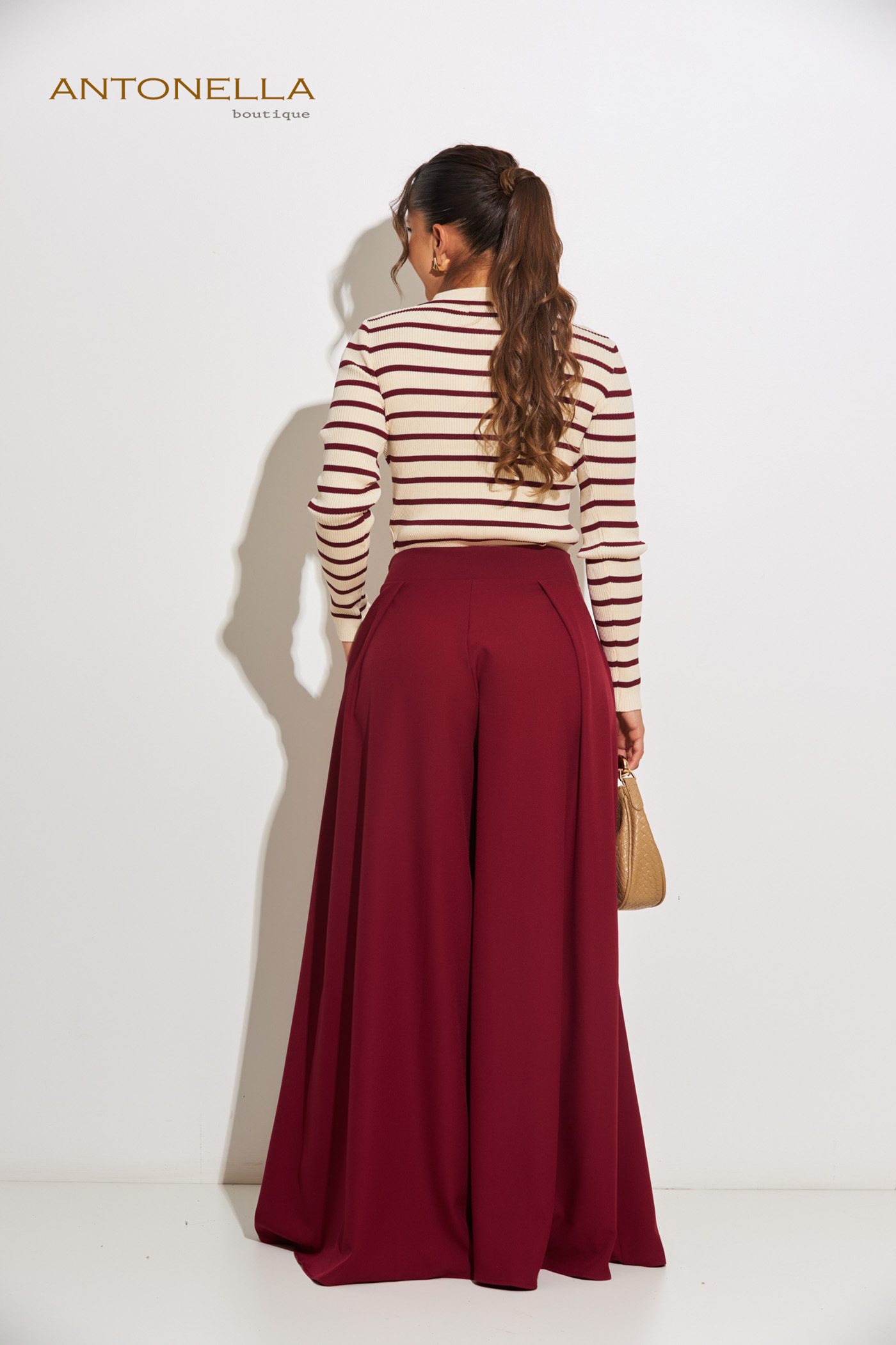 Pantalón Burgundy Palazo – foto 3