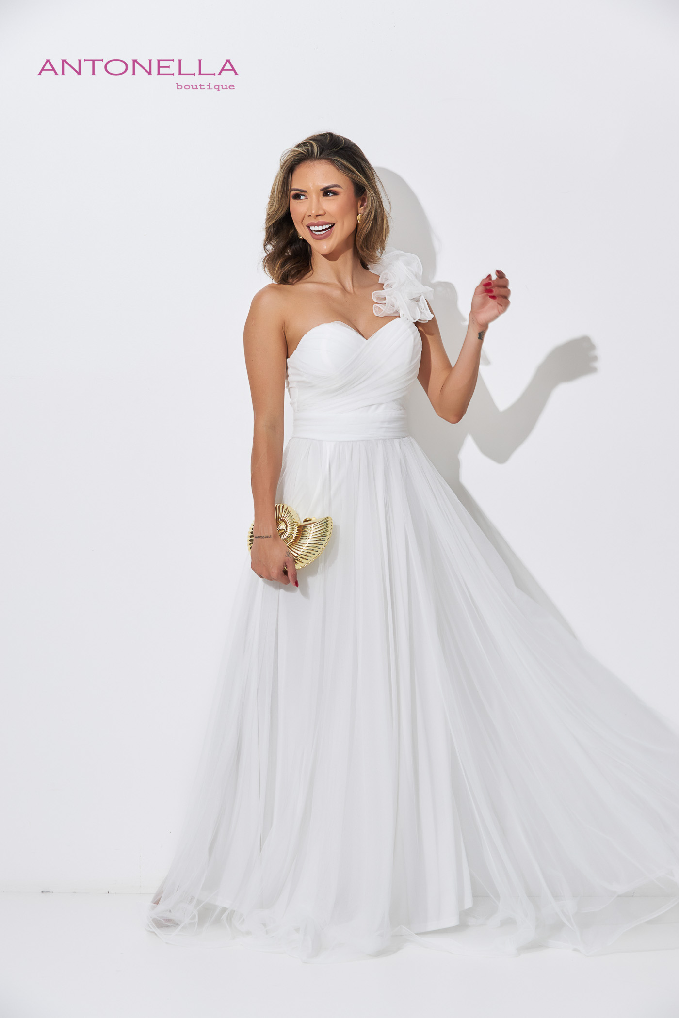 Vestido Gala Blanco Tul – foto 2