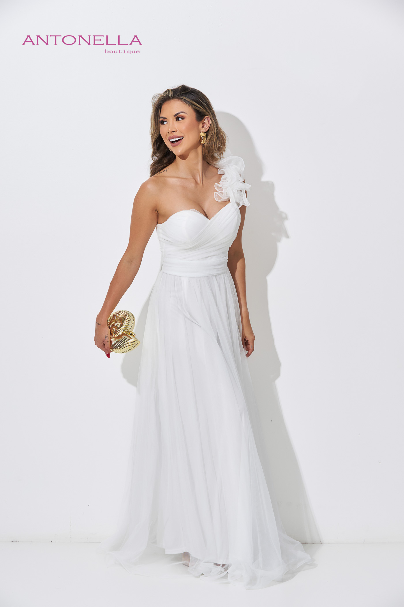 Vestido Gala Blanco Tul – foto 3