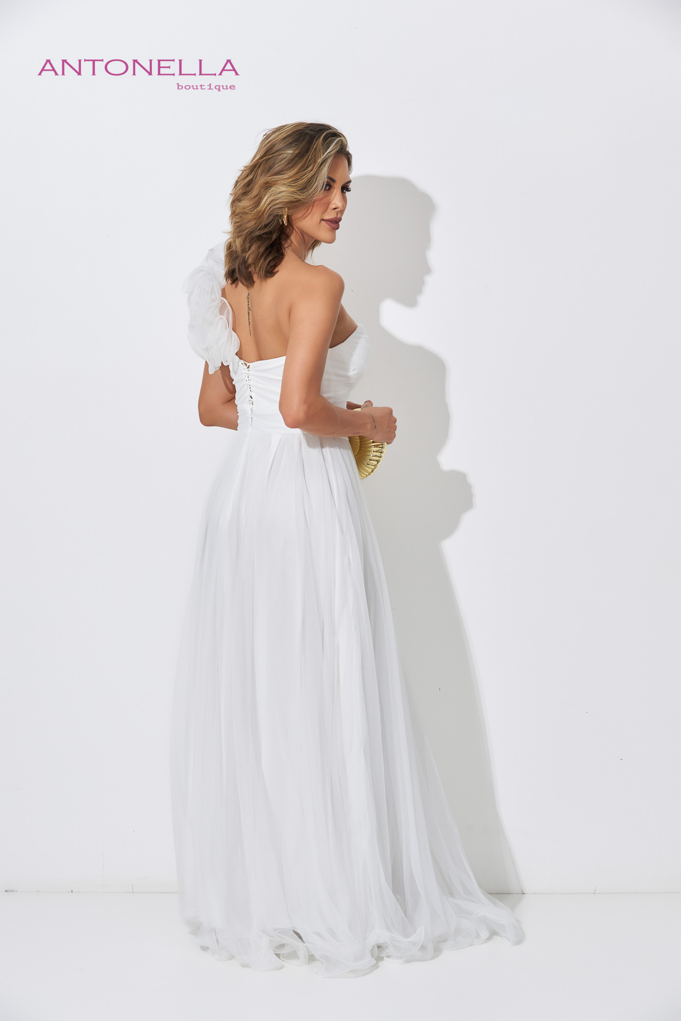 Vestido Gala Blanco Tul – foto 5