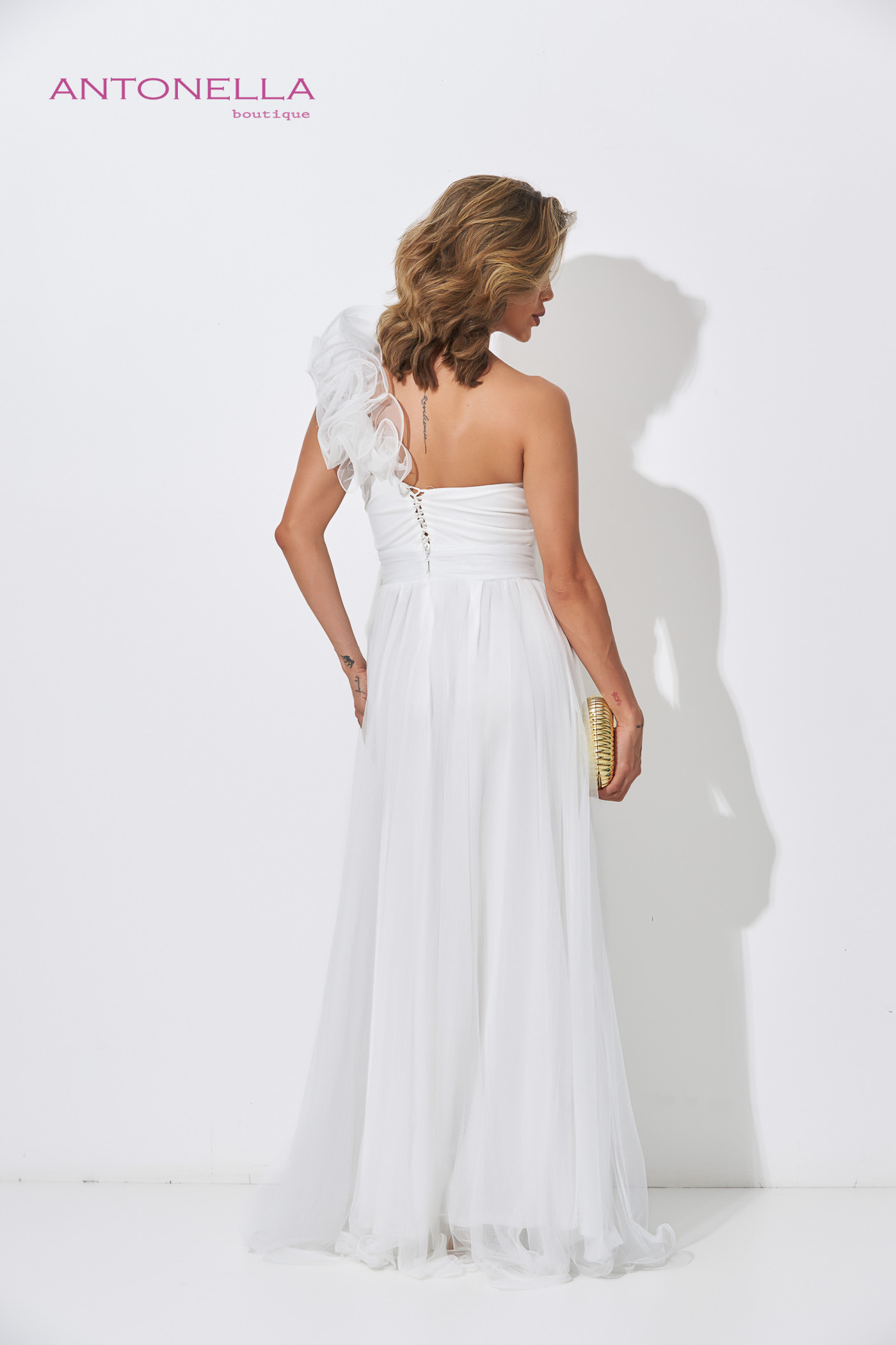 Vestido Gala Blanco Tul – foto 6