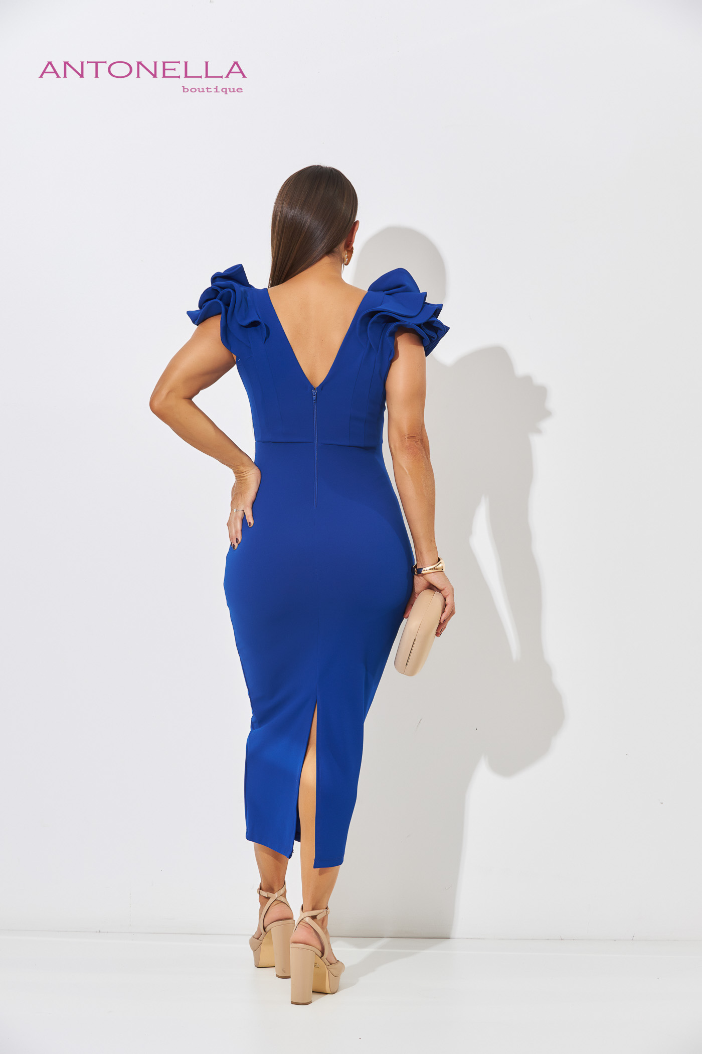 Vestido Midi Azul Rey – foto 4