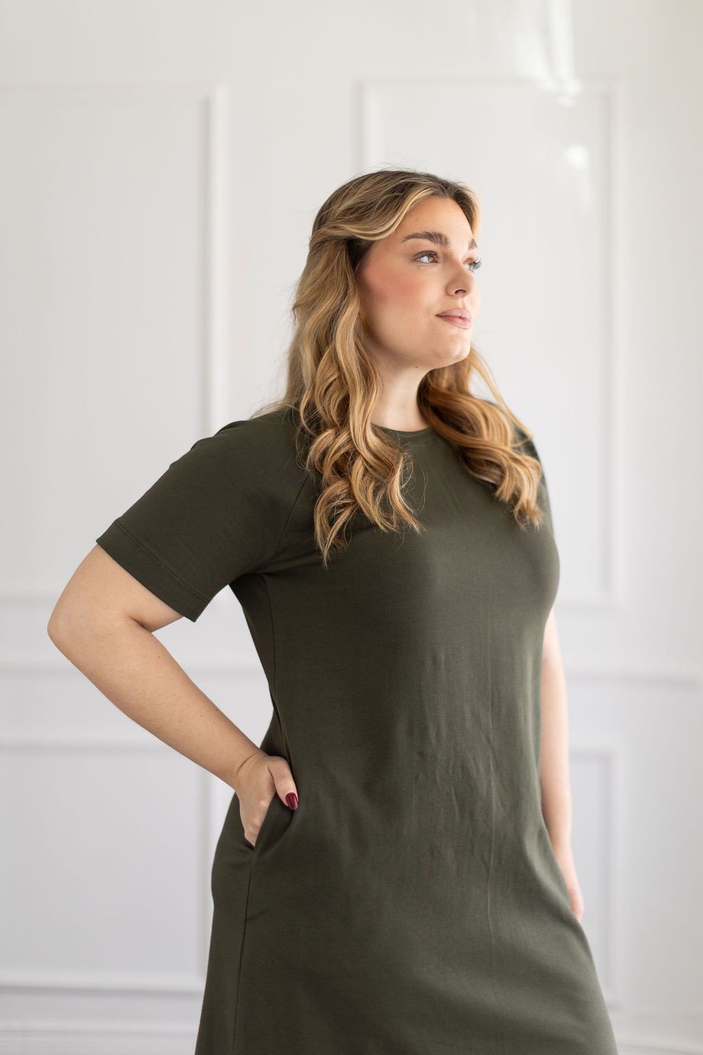 Maxi vestido musgo