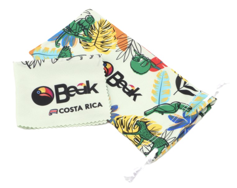Bolsita y paño Beak con ilustraciones de fauna de Costa Rica