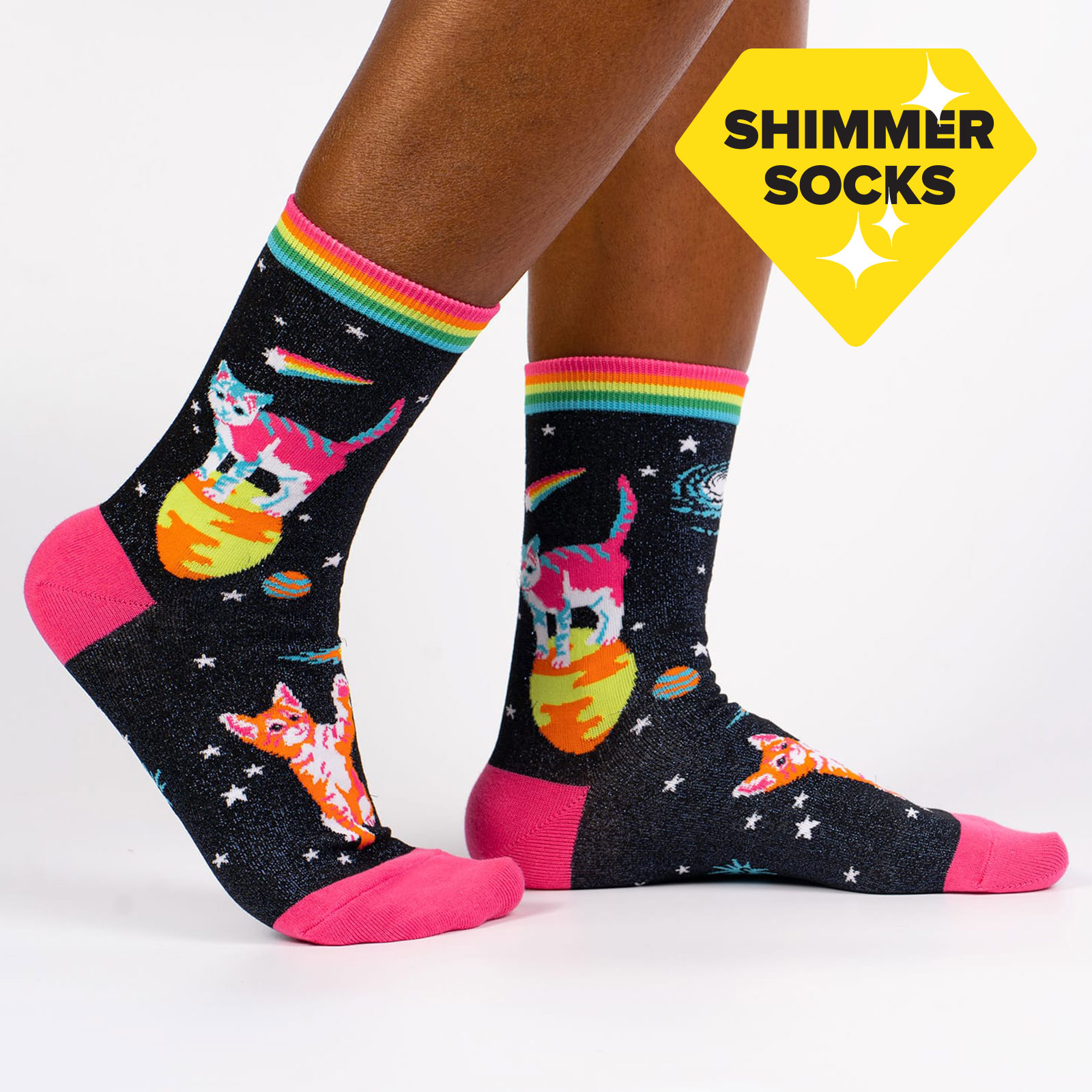 MEDIAS FEMENINO SOCK IT TO ME SPACE CATS