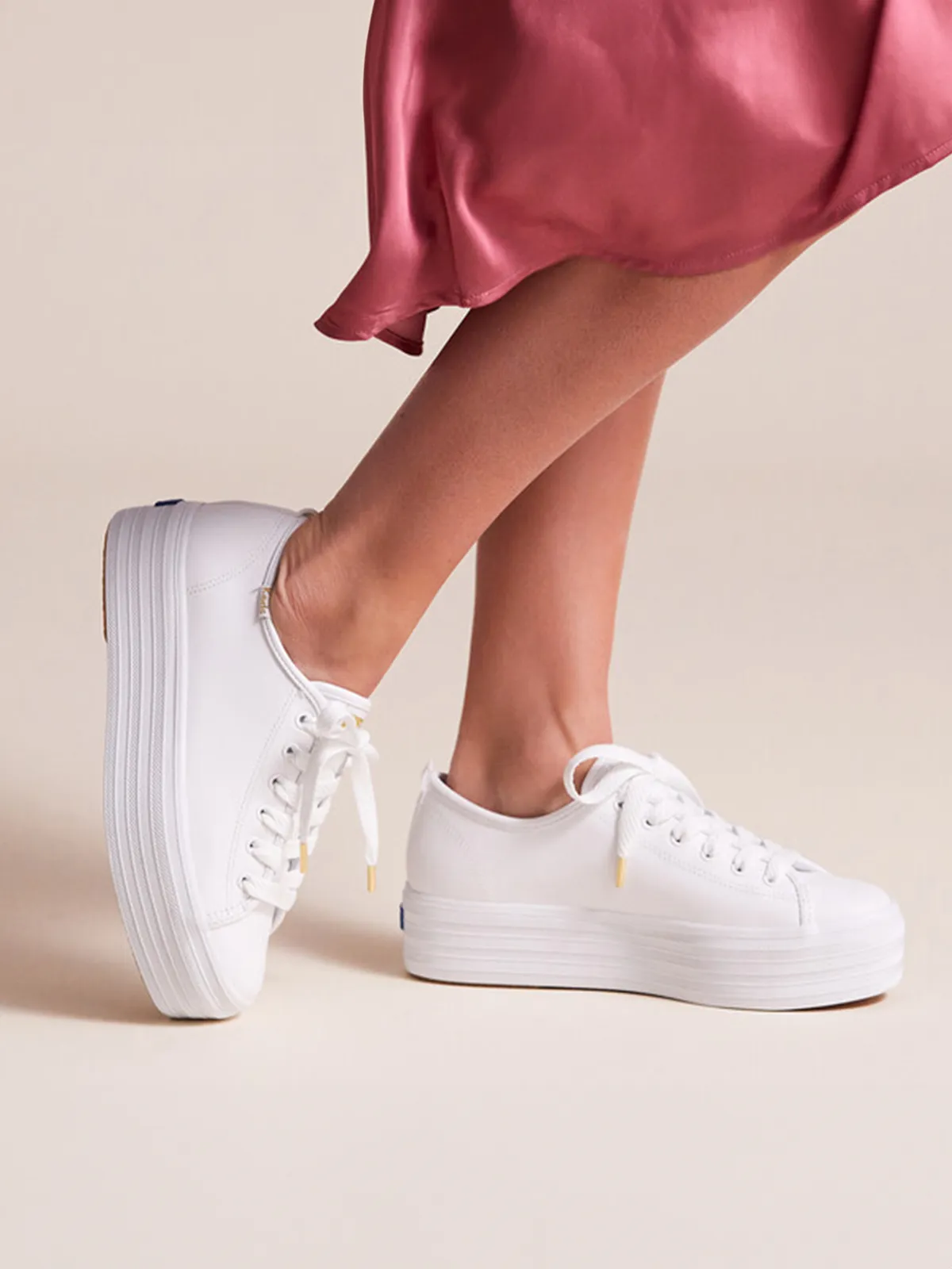 Cachos: TENIS KEDS TRIPLE UP LEATHER FEMENINO