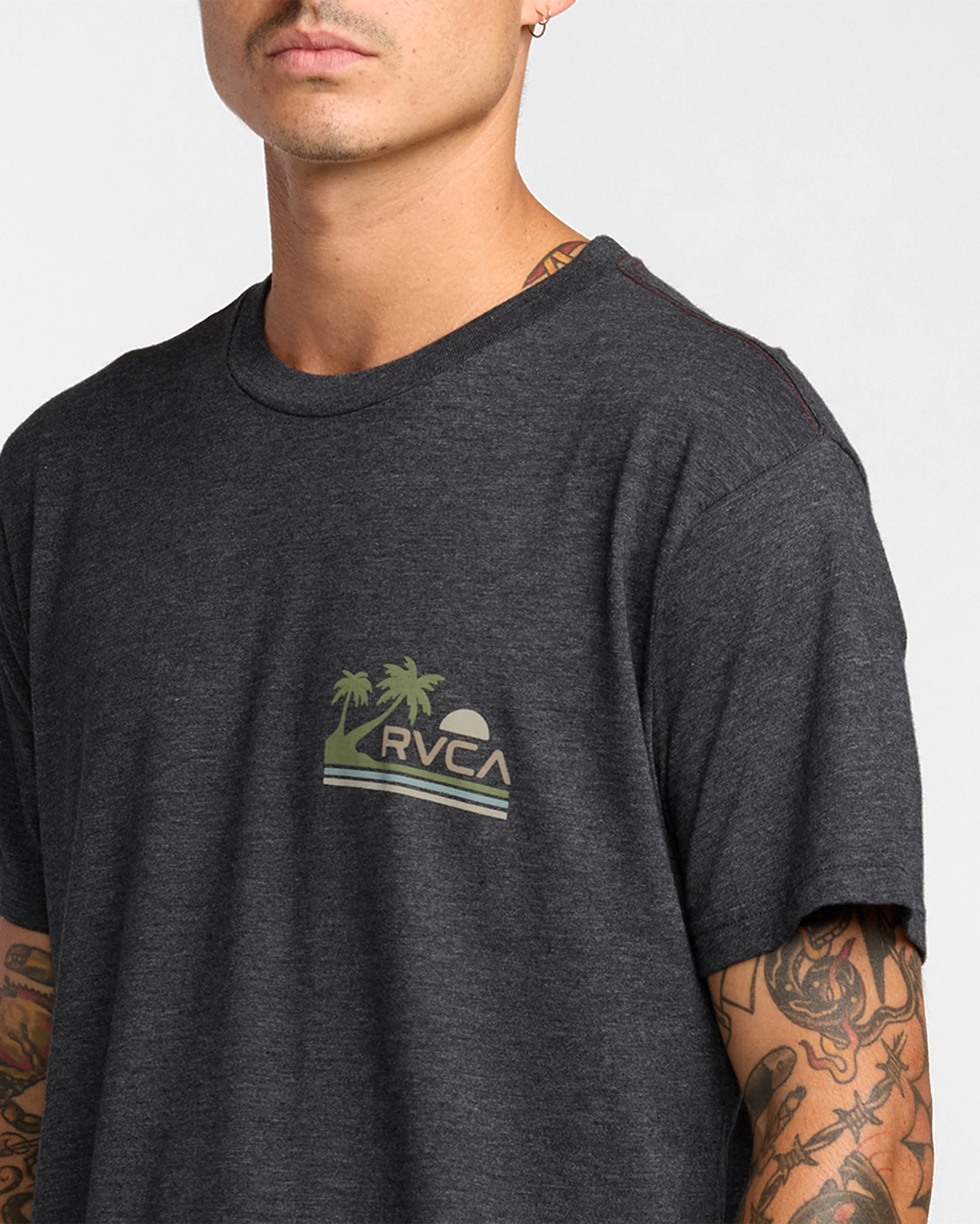 CAMISETA MASCULINO RVCA PALM TRAIL – foto 4