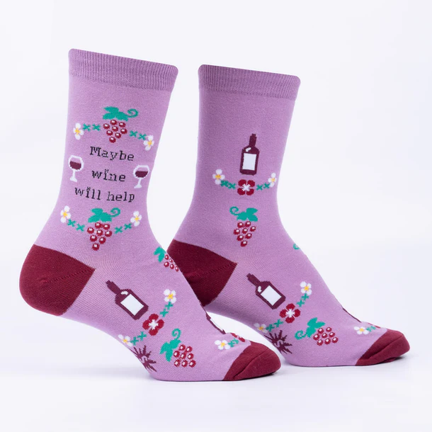 MEDIAS FEMENINO SOCK IT TO ME MAYBE WINE WILL HELP