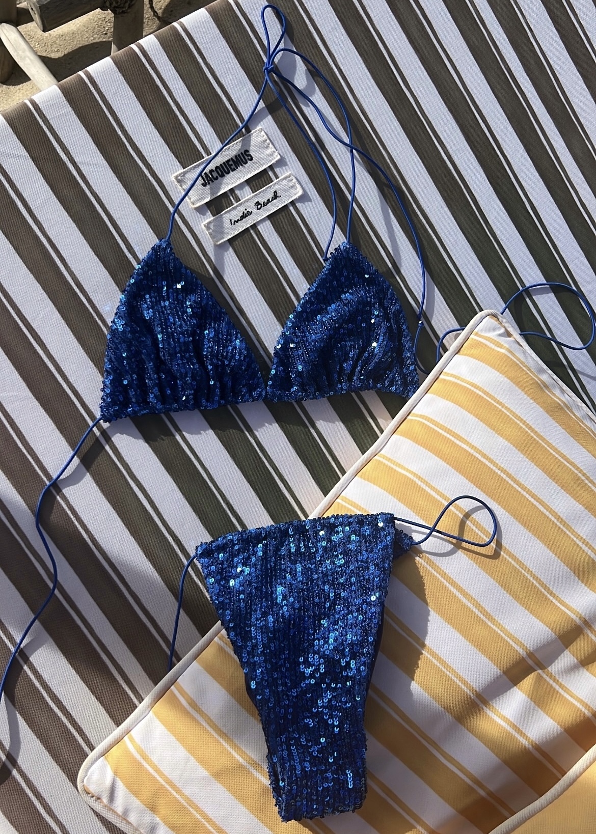 Triangles Paillettes Blue
