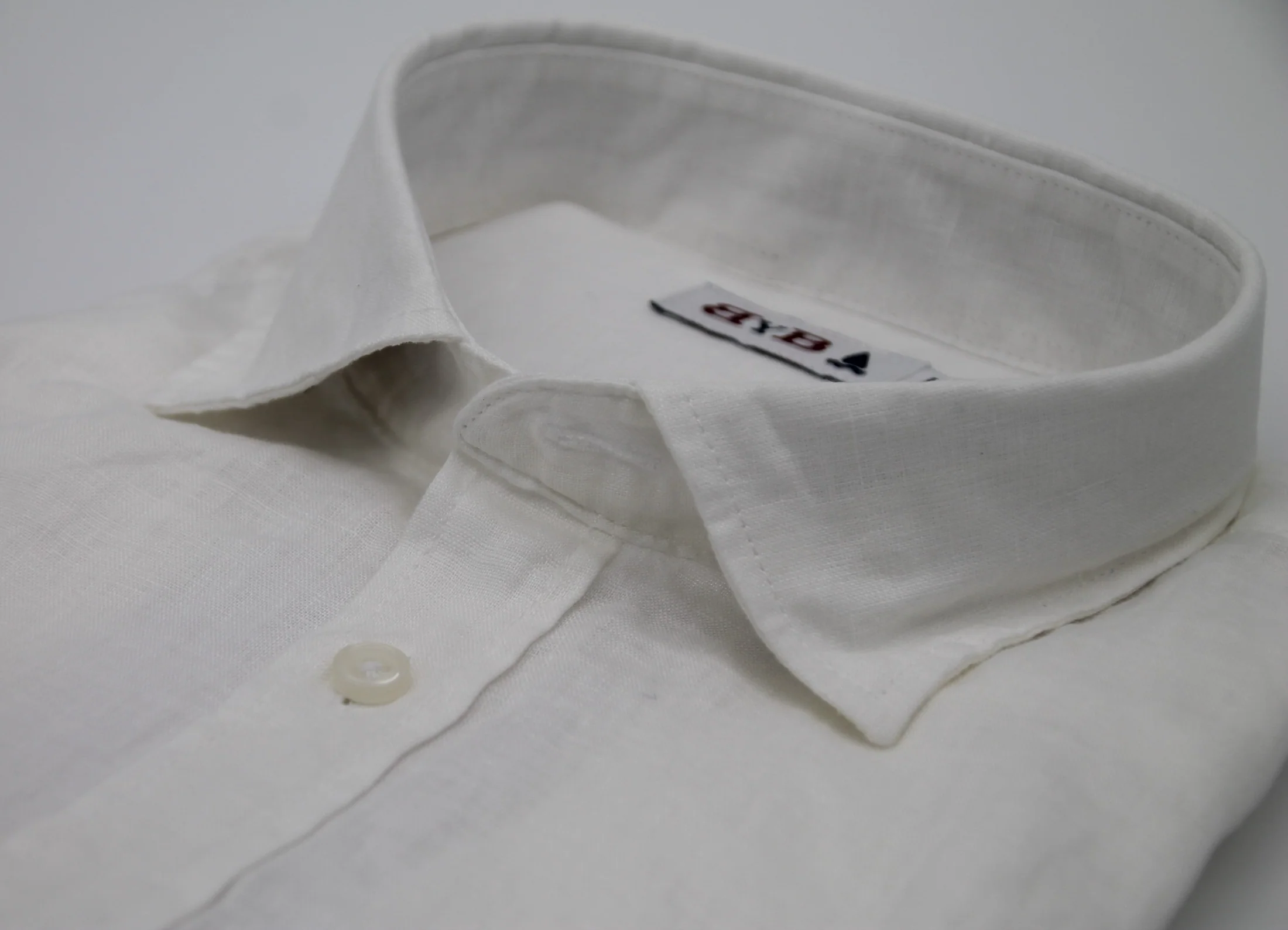Camisa Lino Manga Corta Blanca