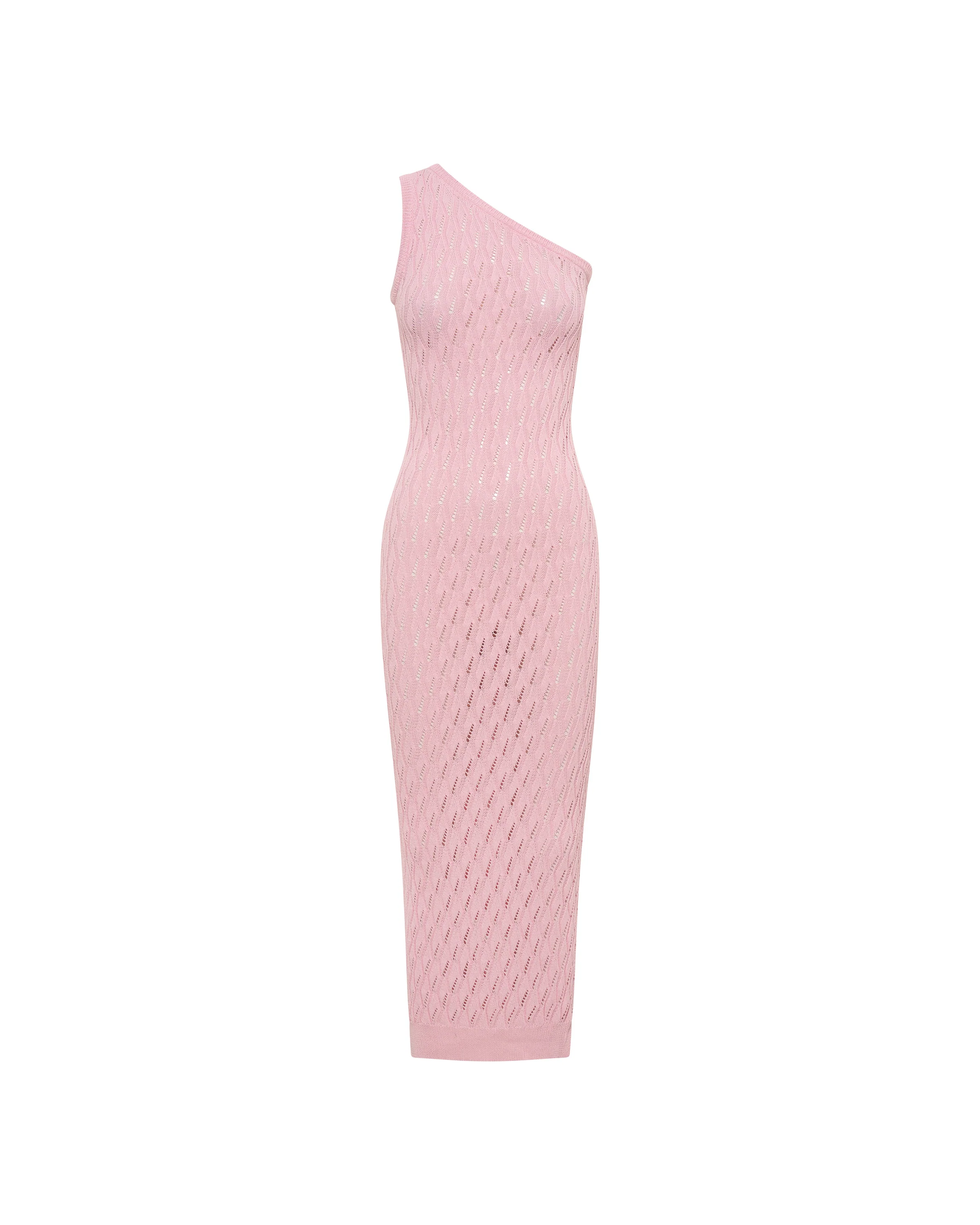 Claire One Shoulder Dress Pink – foto 2