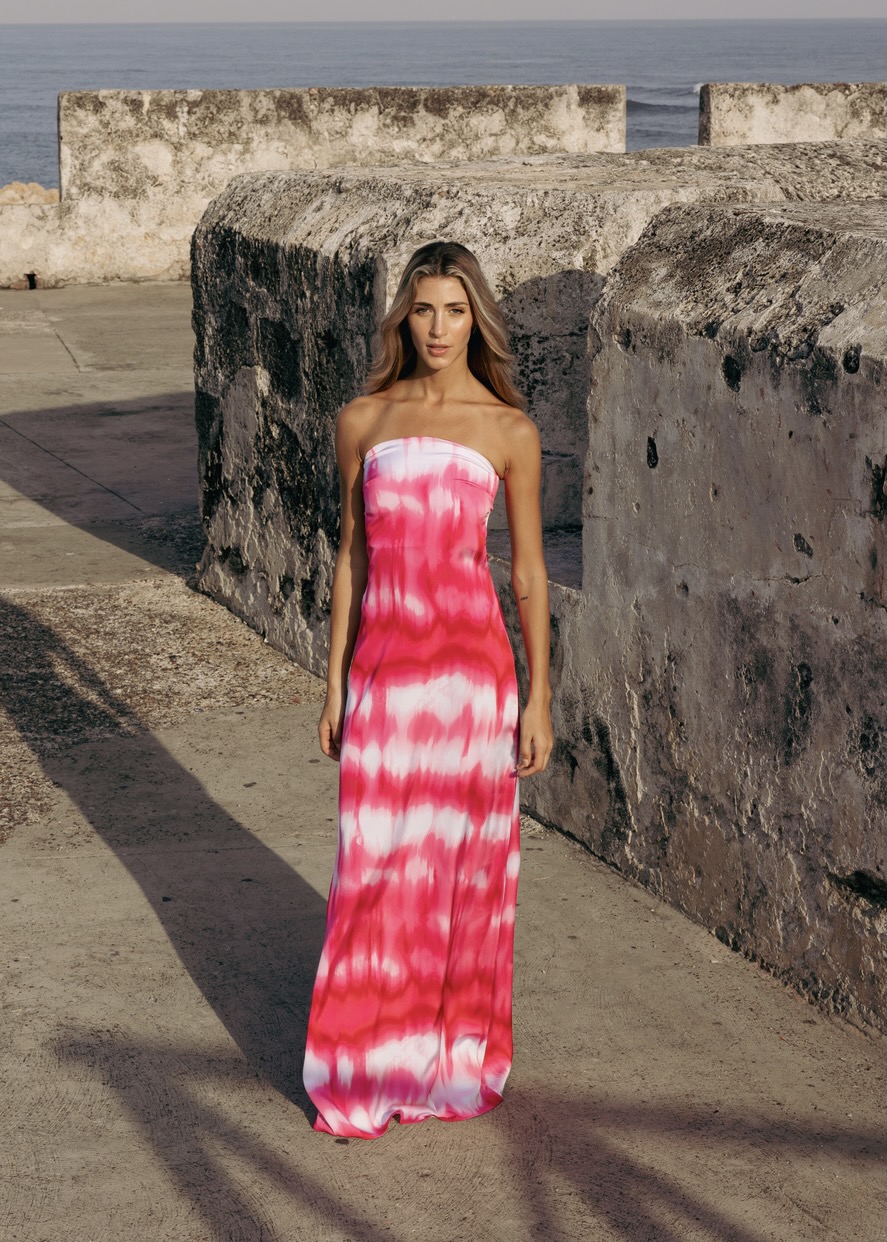 Pink Kali Long Dress – foto 1