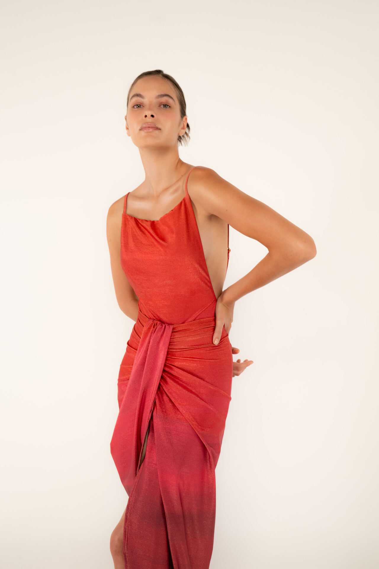 Maxi Skirt Red & Wine – foto 3