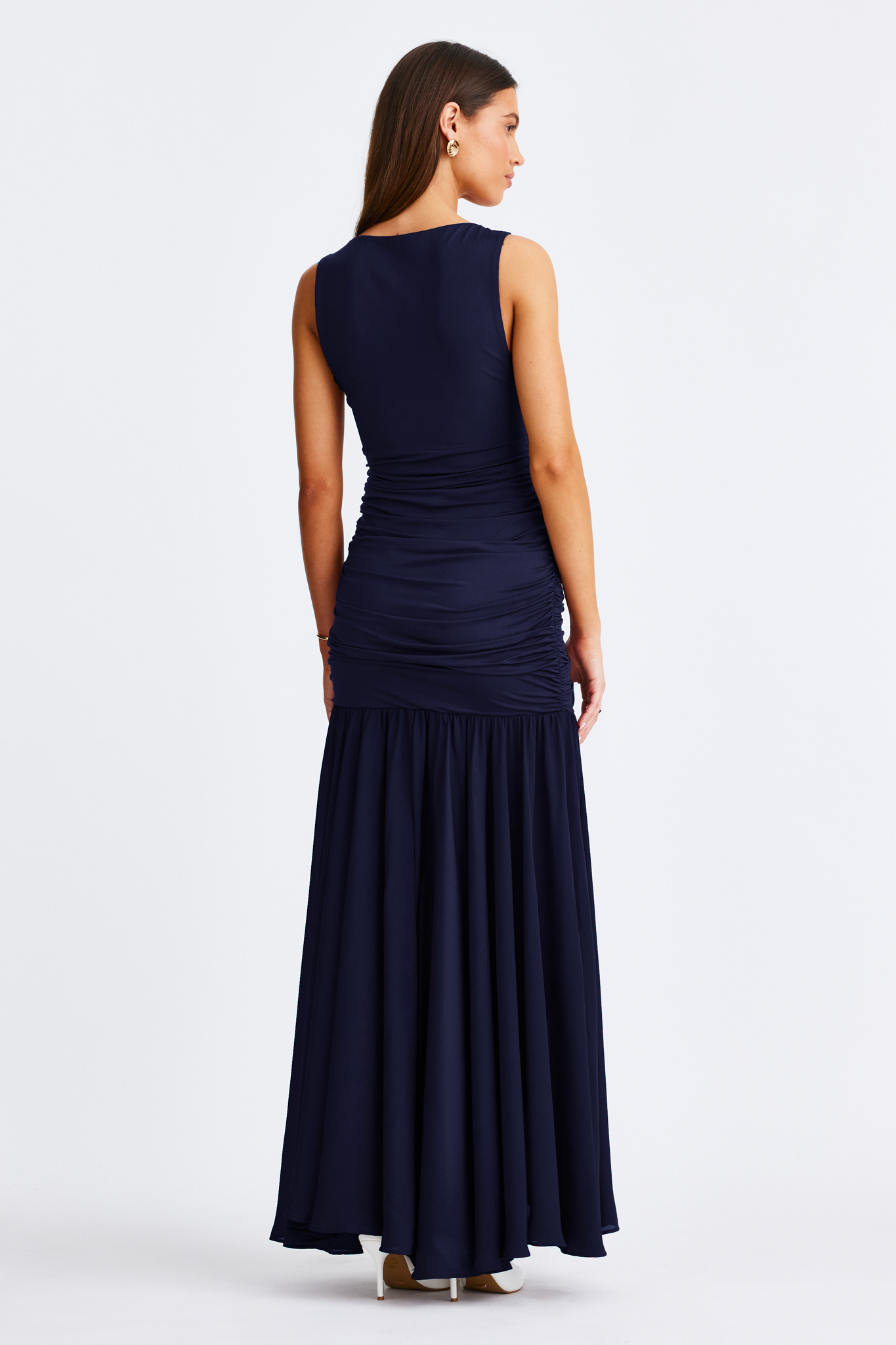 Neve V Neck Maxi Dress Navy – foto 4