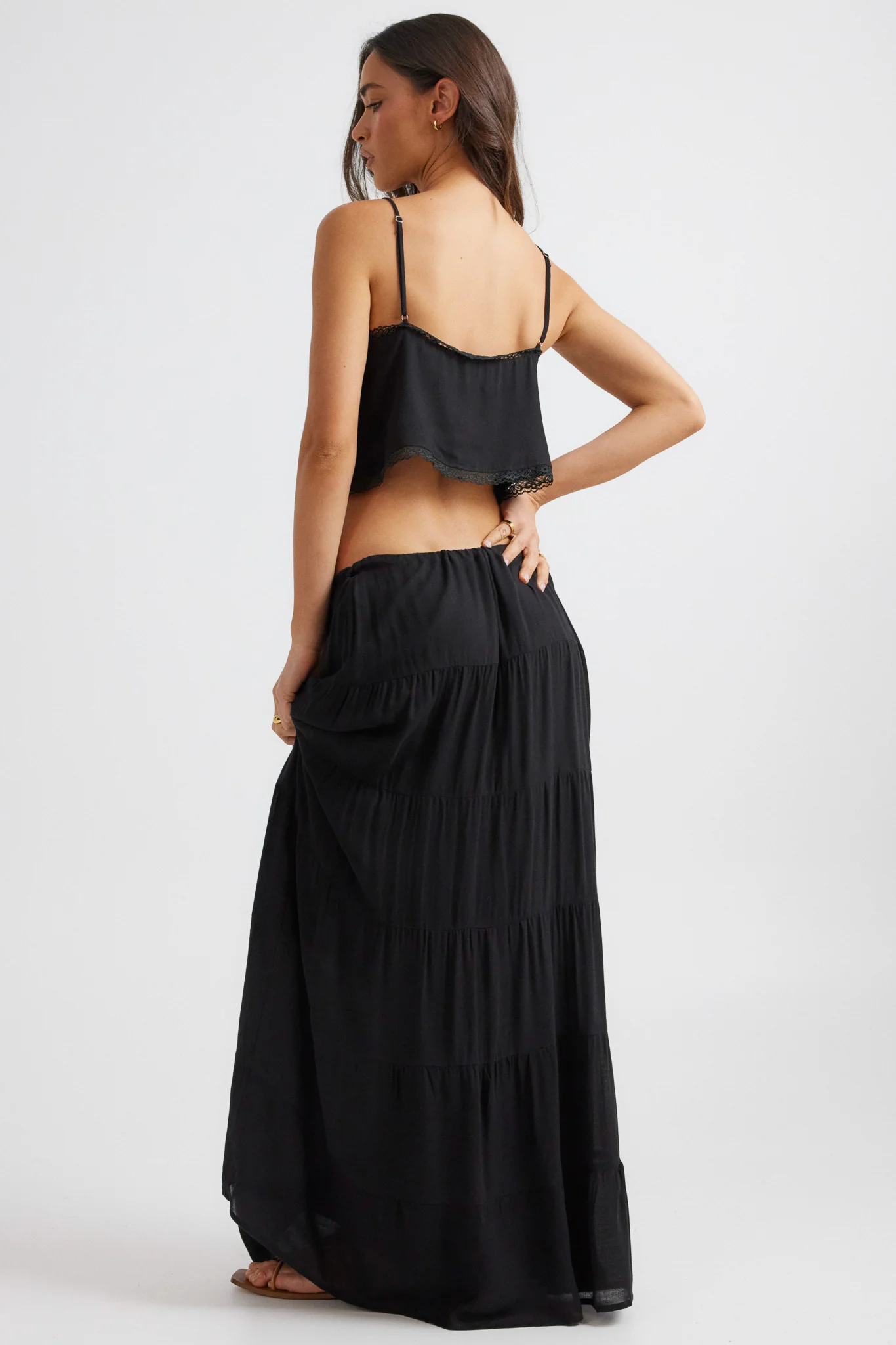 Ophelia Tie Up Cami Black – foto 6