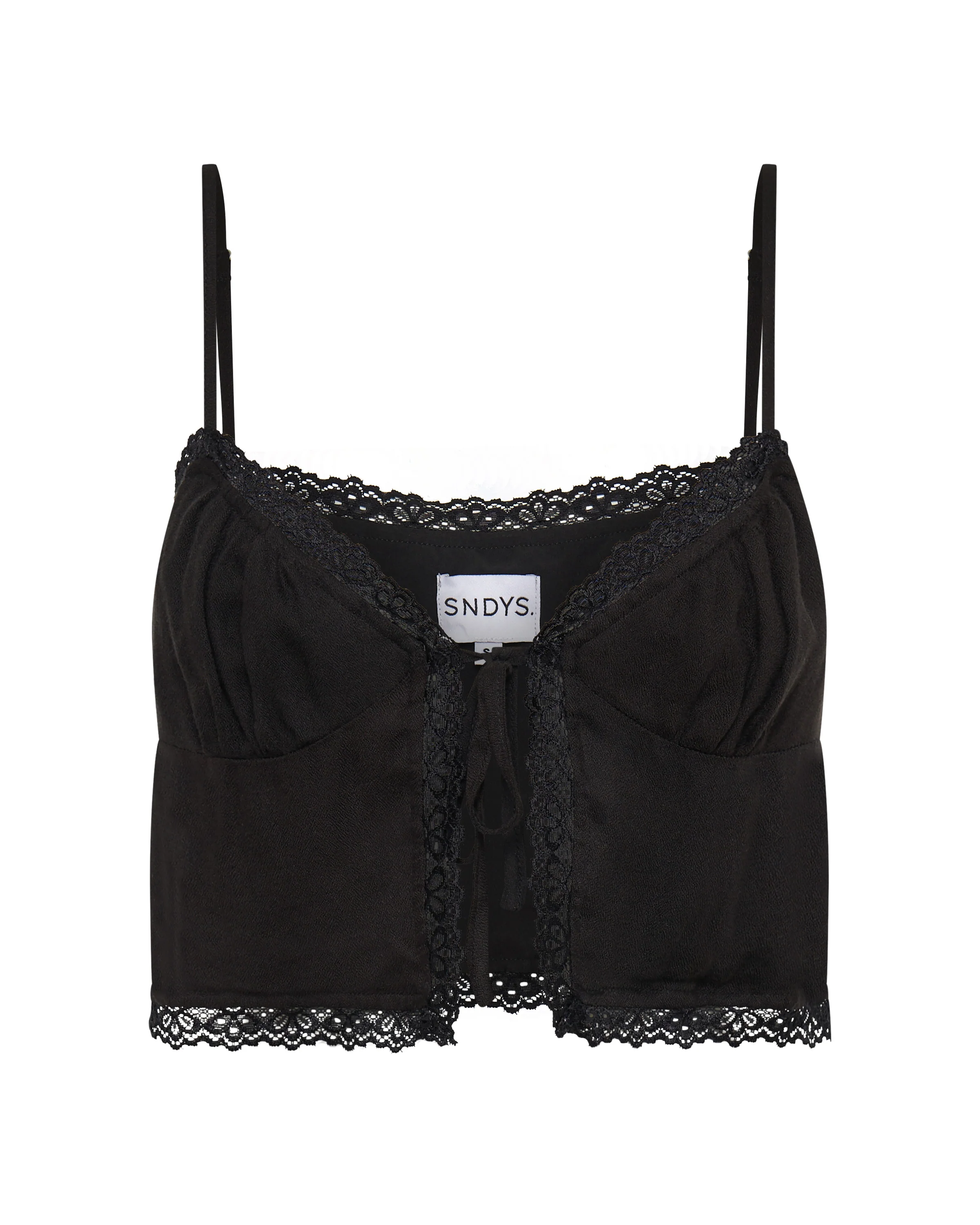 Ophelia Tie Up Cami Black – foto 2