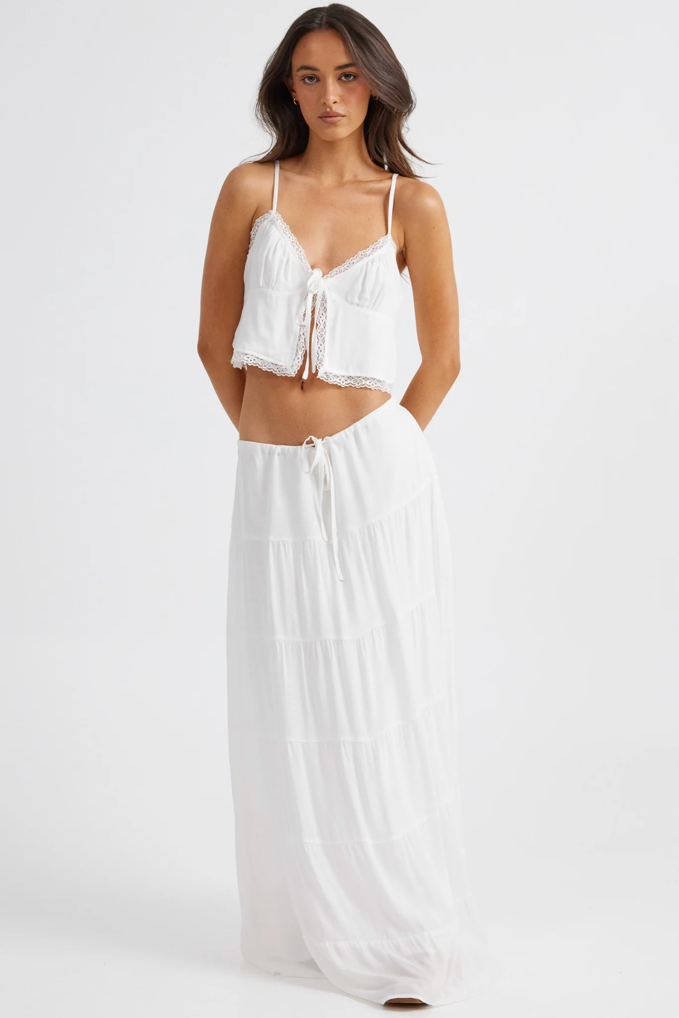 Ophelia Tie Up Cami White – foto 3