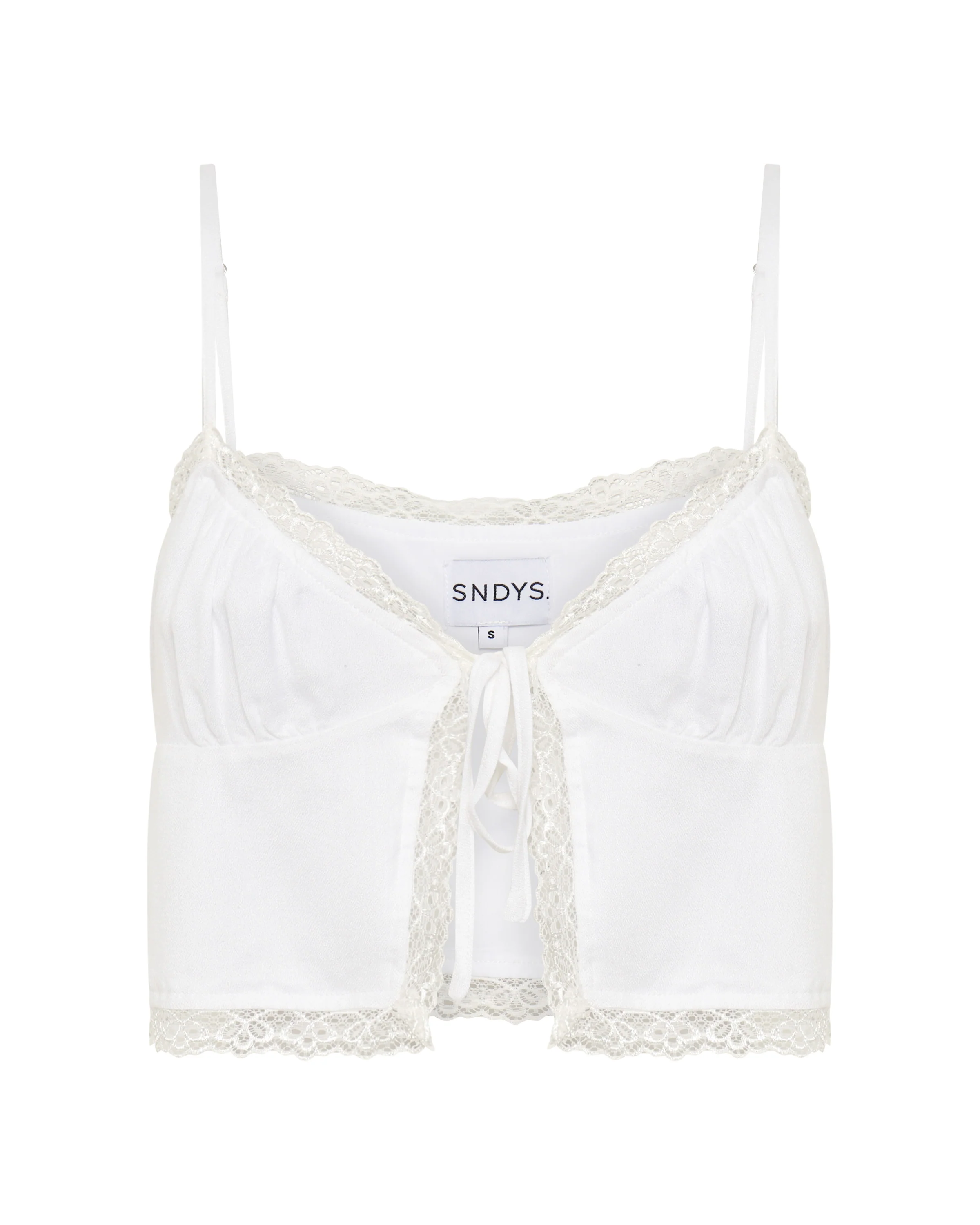 Ophelia Tie Up Cami White – foto 2