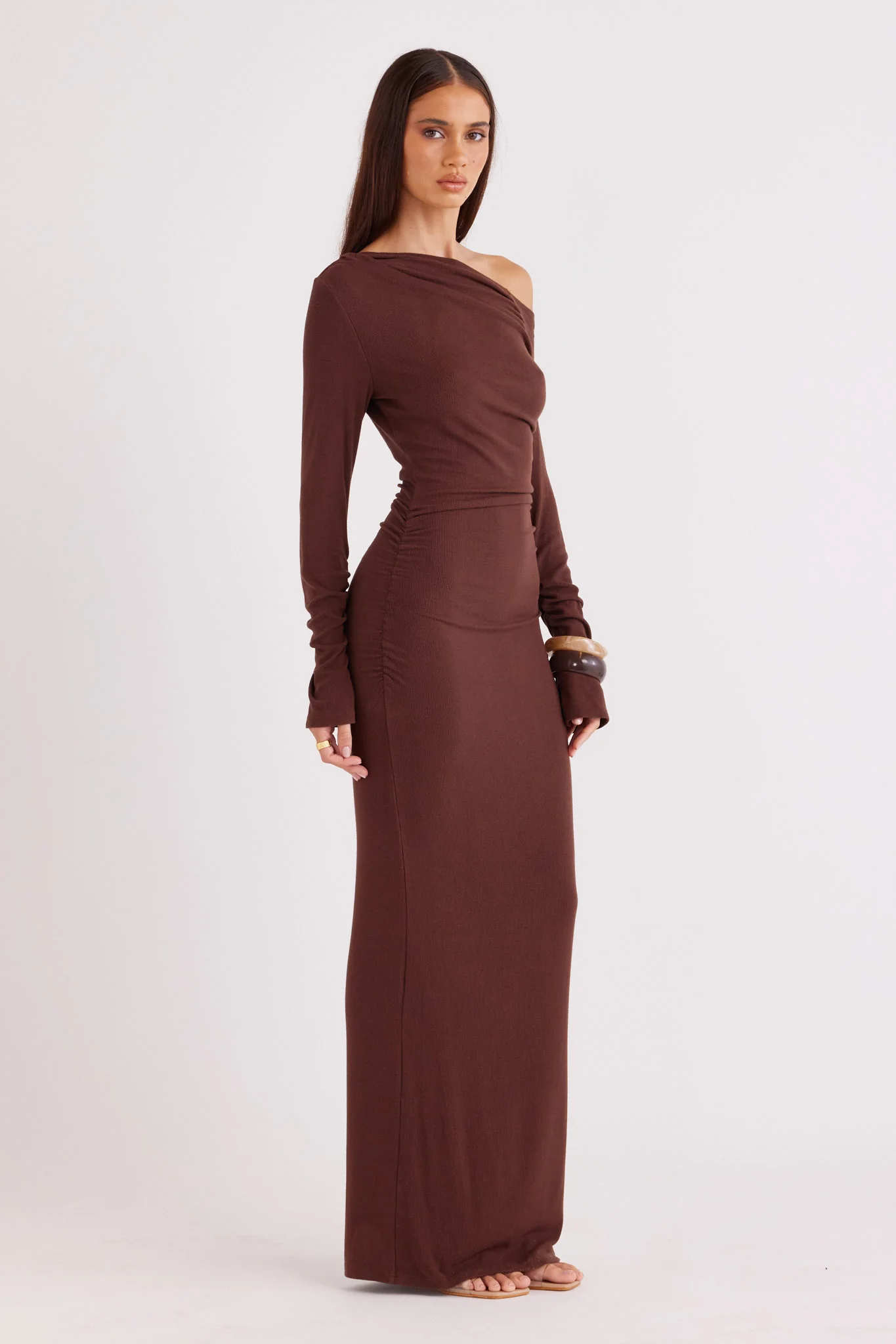 Reyna Maxi Dress Chocolate – foto 3