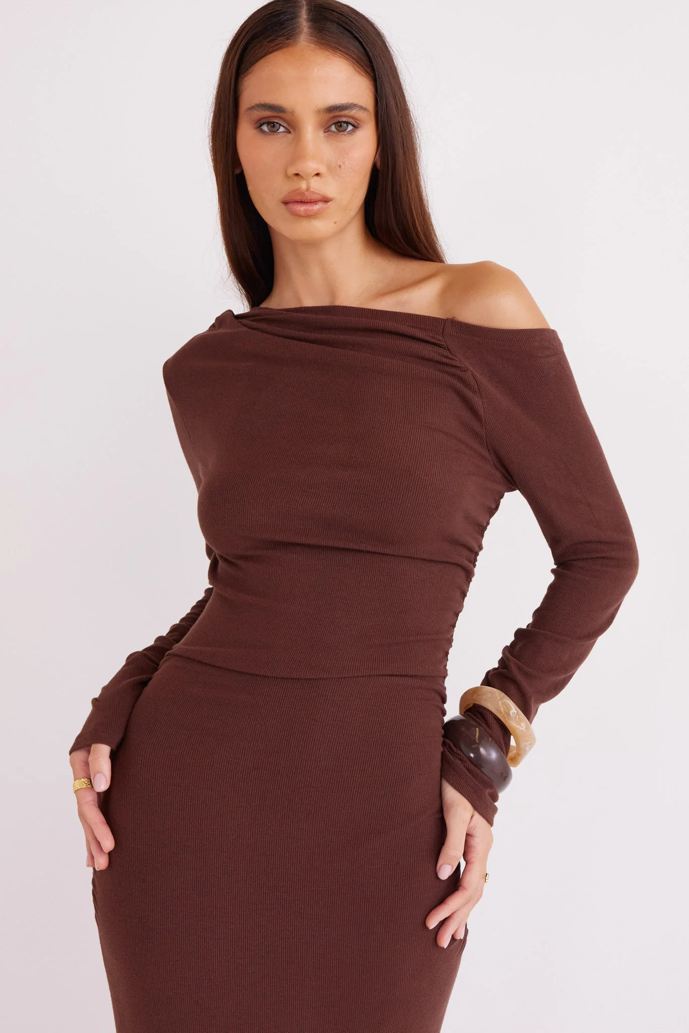 Reyna Maxi Dress Chocolate – foto 4
