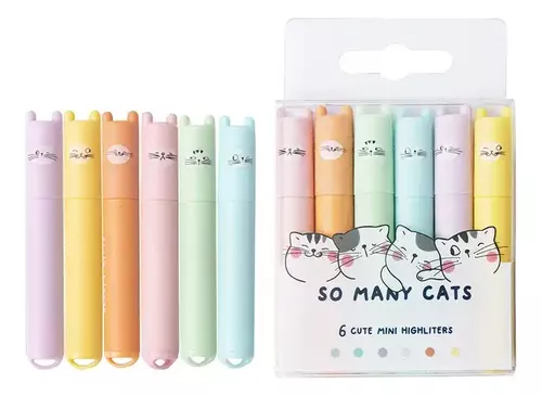 M&G SO MANY CATS RESALTADOR PASTEL 6 UND