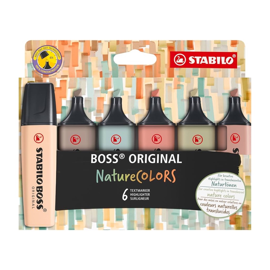 STABILO BOSS NATURE COLORS 6 UND