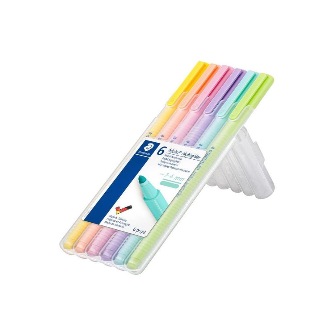 STAEDTLER RESALTADOR TRIPLUS PASTEL 6 UND
