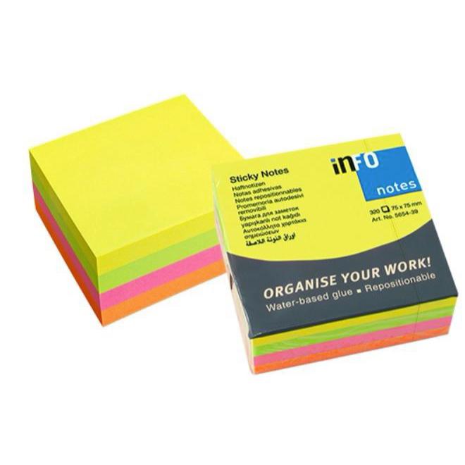 INFO NOTES BLOCK DE NOTAS 3X3 NEON