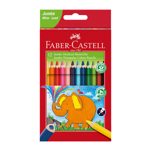 FABER CASTELL  ECOLAPICES JUMBO COLORS 12 UND