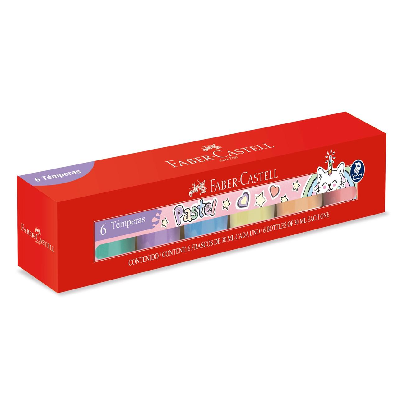 FABER CASTELL TEMPERA PASTEL 6 COLORES