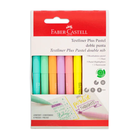 FABER CASTELL RESALTADOR PASTEL 6 UND
