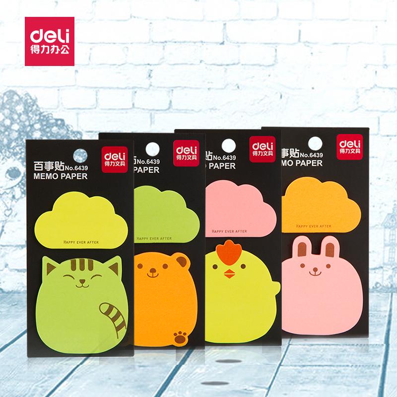 DELI NOTAS ADHESIVAS ANIMALES NEON