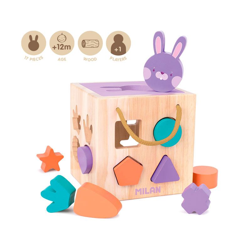 MILAN JUEGO DE MADERA CUBO RABBIT